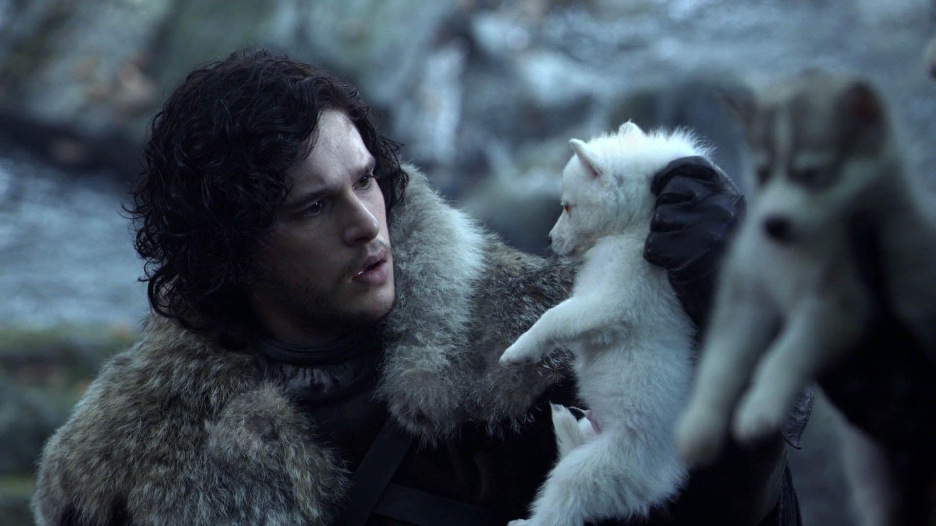 1920x1080 Jon Snow & Baby Wolf Of Thrones HD 16 9, Desktop