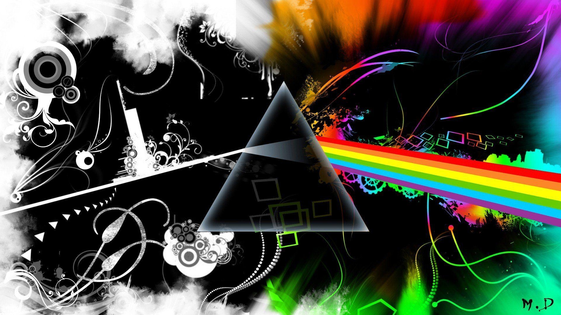 1920x1080 abstract, music, pink, floyd, multicolor, rock, music, the, dark, Desktop