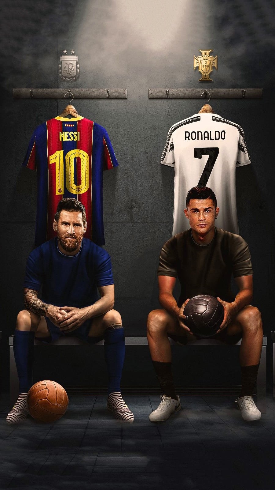 900x1600 Messi And Ronaldo Wallpaper, Phone