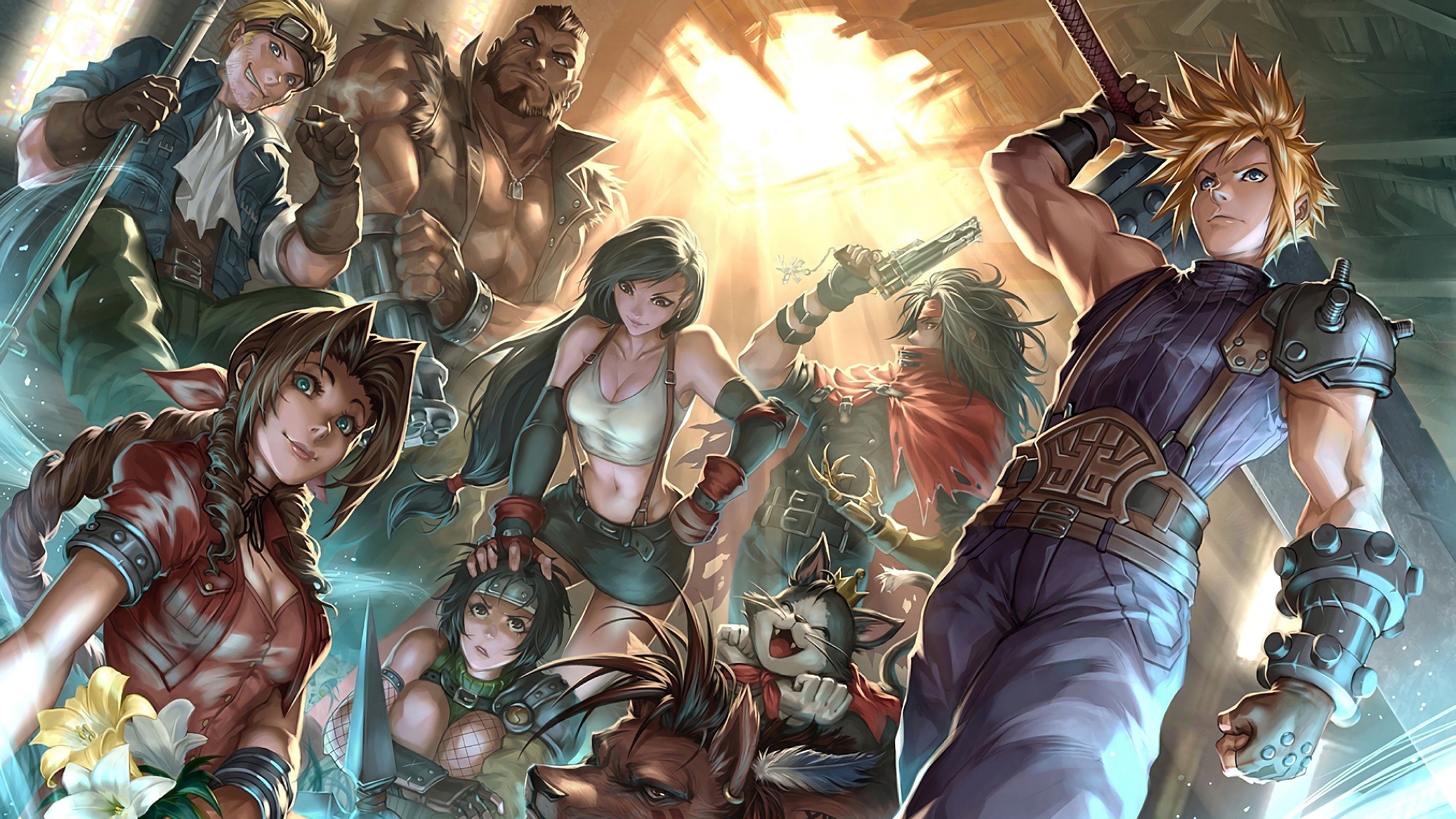 3840x2160 Final Fantasy 7 Remake Characters 4K Wallpaper, Desktop