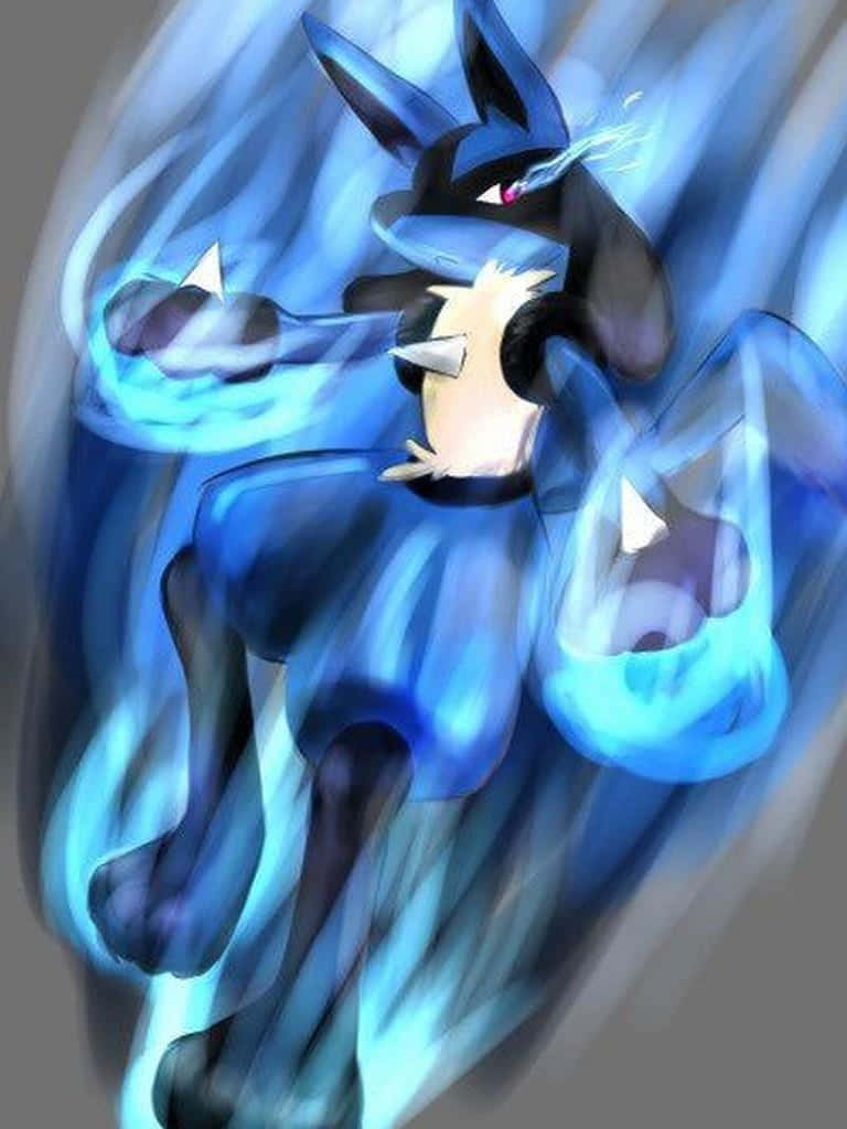 770x1030 Download Pokemon Lucario Strong Blue Aura Wallpaper, Phone