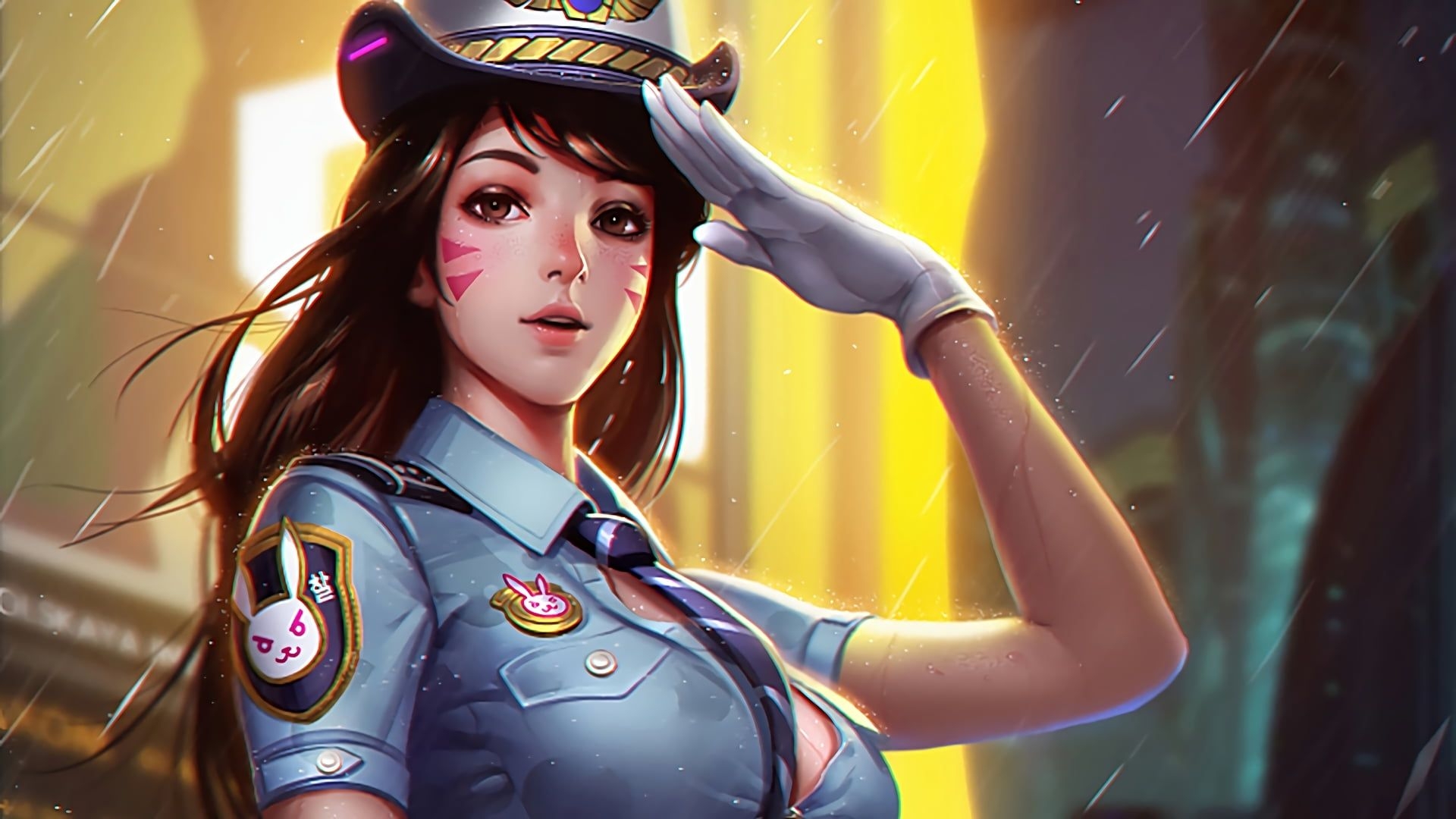 1920x1080 Wallpaper HD Police Woman, Desktop