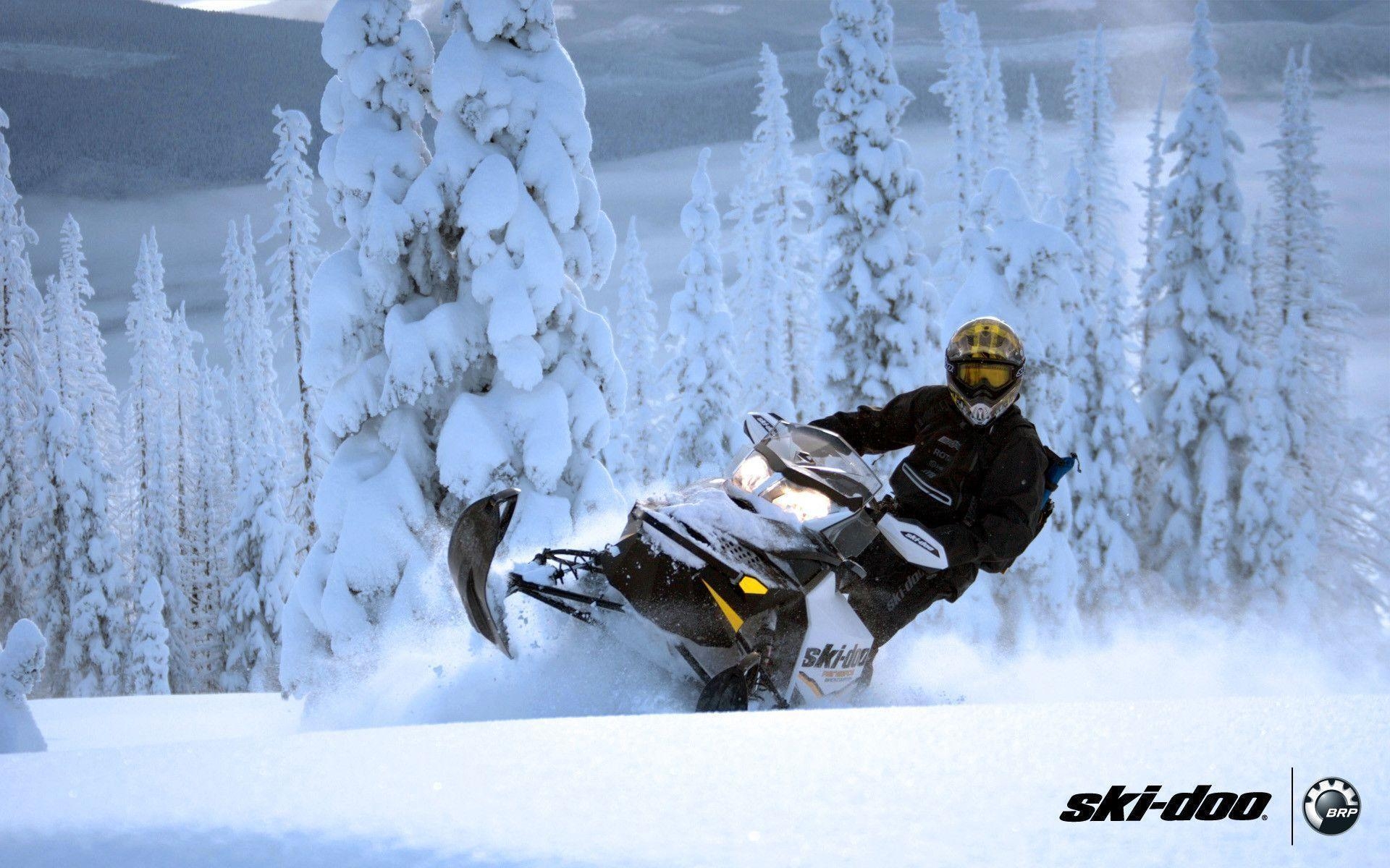 1920x1200 Powersports Snowmobiles Skidoo Power Sport Winter taken from Ski, Desktop