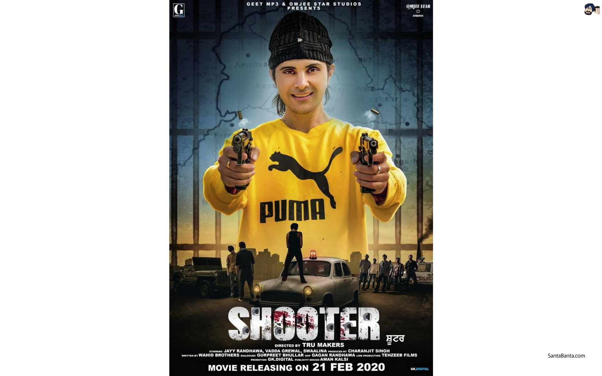 1920x1200 Jayy Randhawa in the poster of Punjabi film `Shooter` (Release 21st, 2020), Desktop