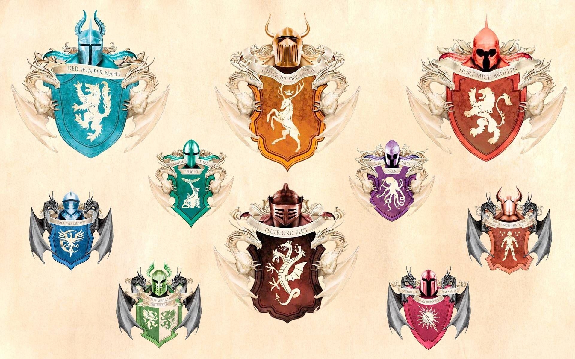 1920x1200 A Song Of Ice And Fire Emblems Game Thrones Garyck Arntzen House, Desktop