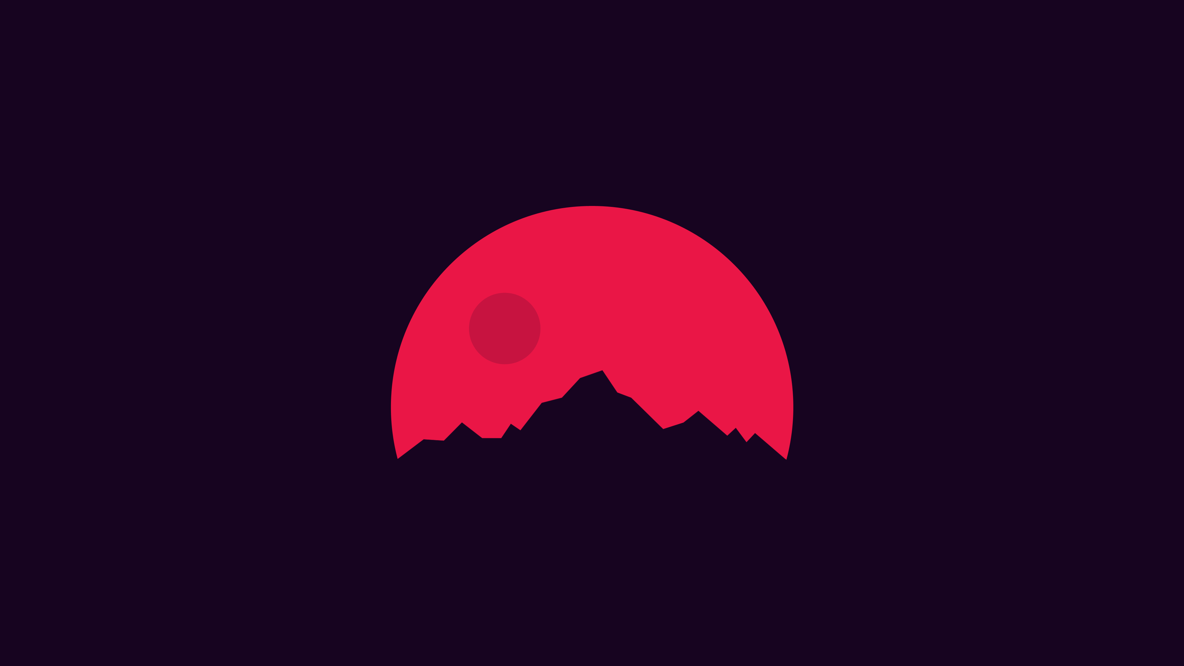 3840x2160 General  mountains minimalism red. Minimalist desktop, Desktop