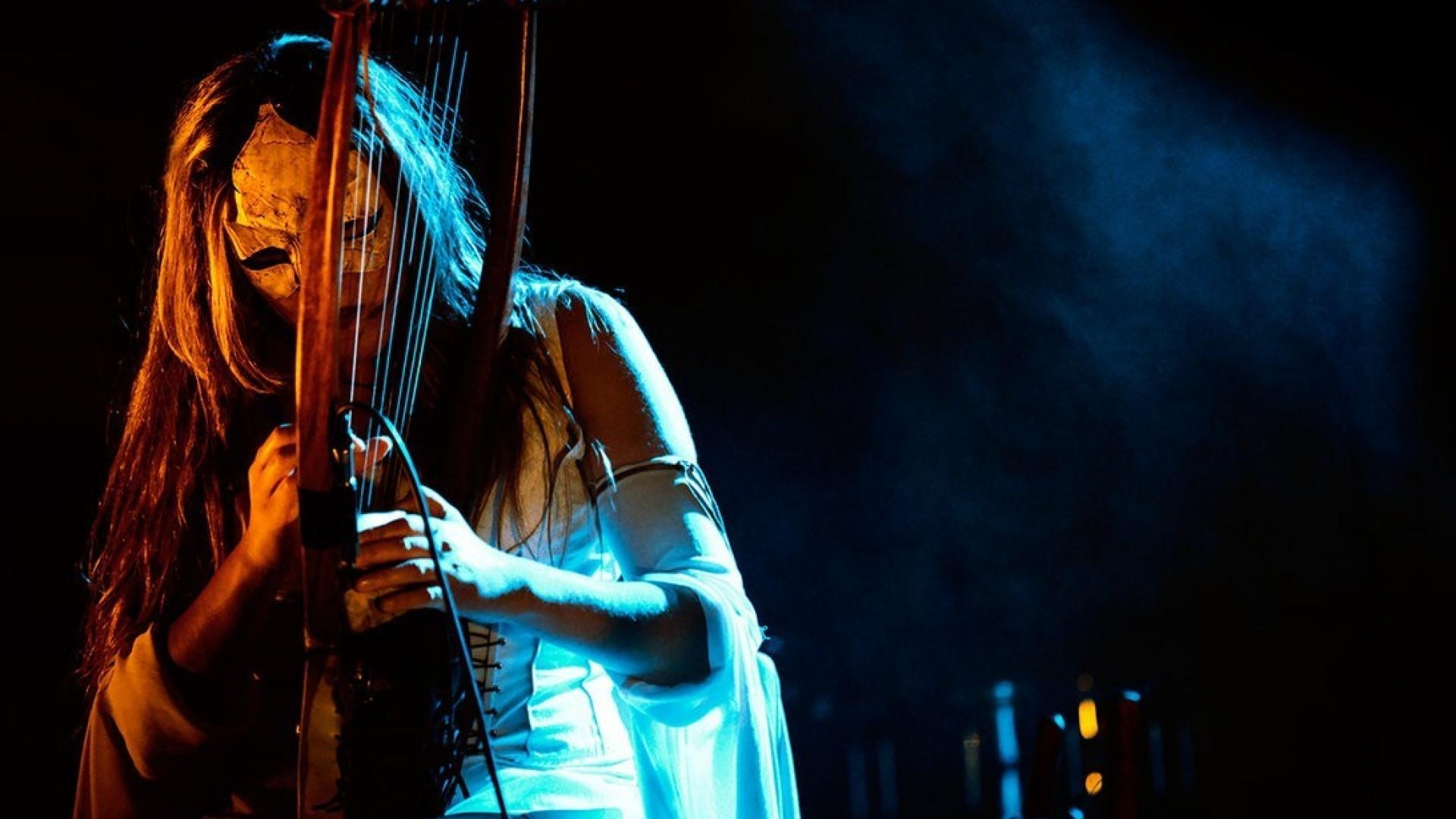 1920x1080 Concert harp harpist neofolk folk daemonia nymphe wallpaper, Desktop