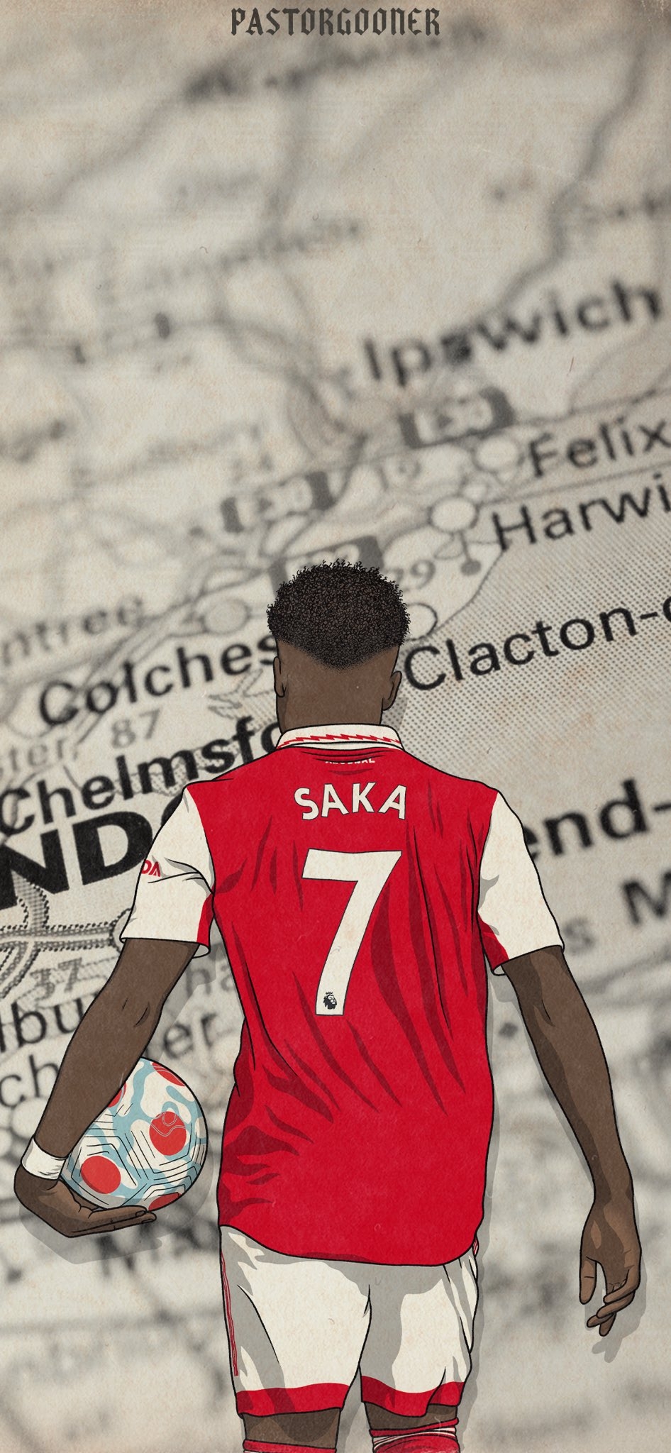 950x2050 PastorGooner 23 Saka Wallpaper #afc #coyg #arsenal #saka, Phone