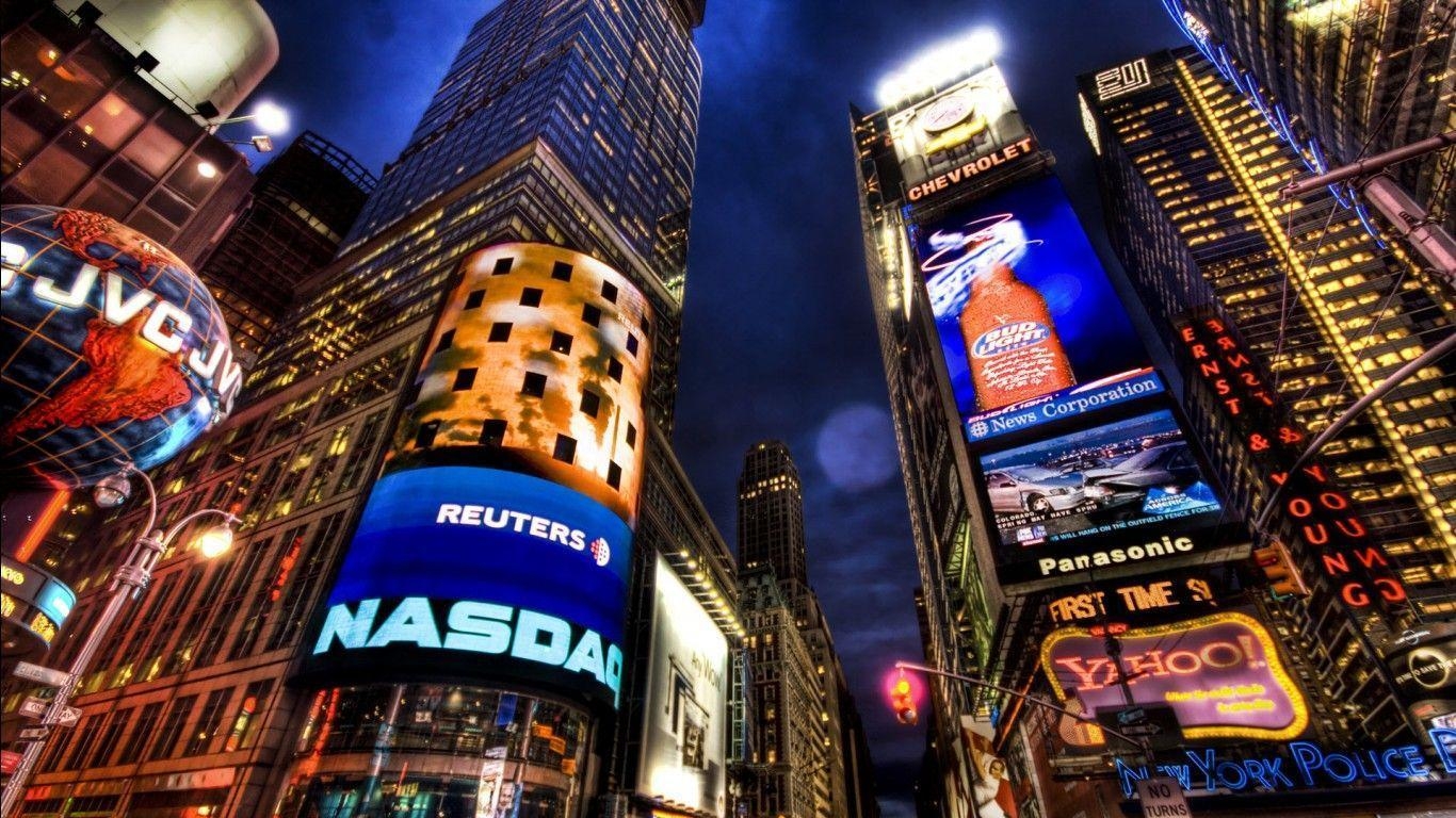 1370x770 NASDAQ Stock Market New York Wallpaper, Desktop