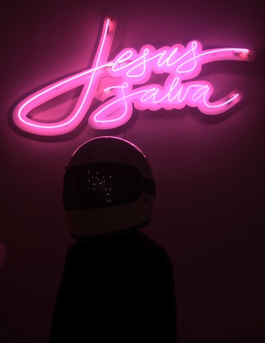 910x1180 HD wallpaper: Jesus Salva led signage, pink neon, pink neon light, Phone