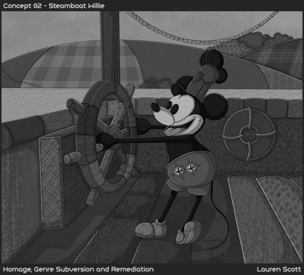 1000x910 Steamboat willie Fabric, Desktop