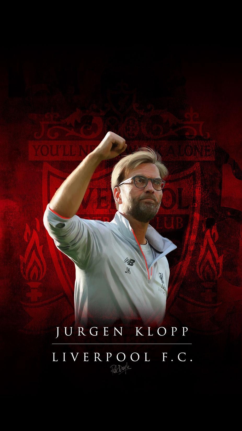 930x1650 LFC Jurgen Klopp iPhone Wallpaper, Phone