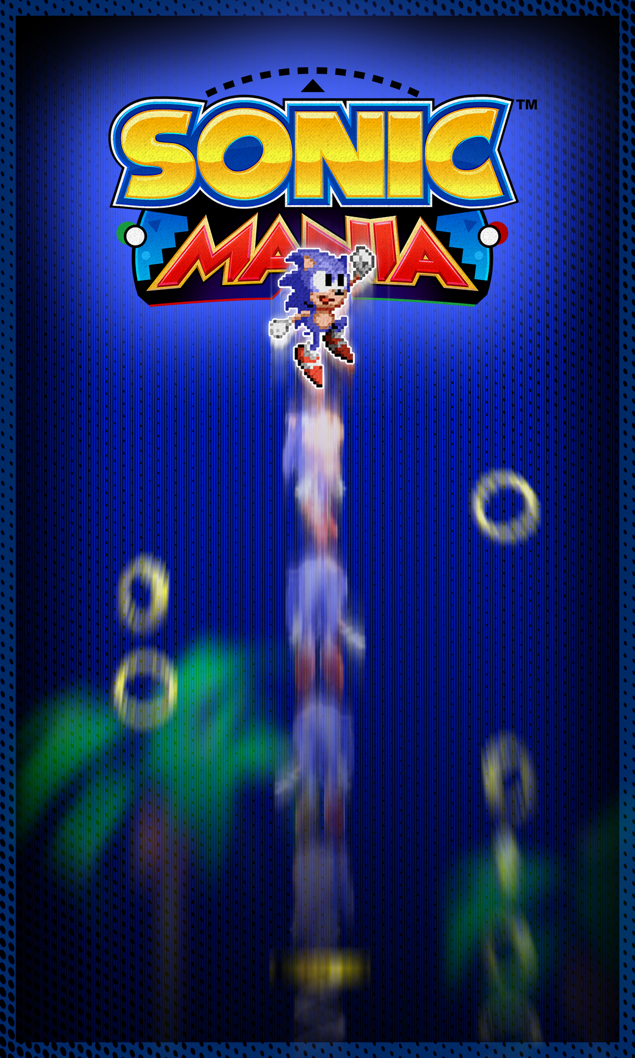 1300x2160 I made a neat phone wallpaper based on Sonic Mania, Phone