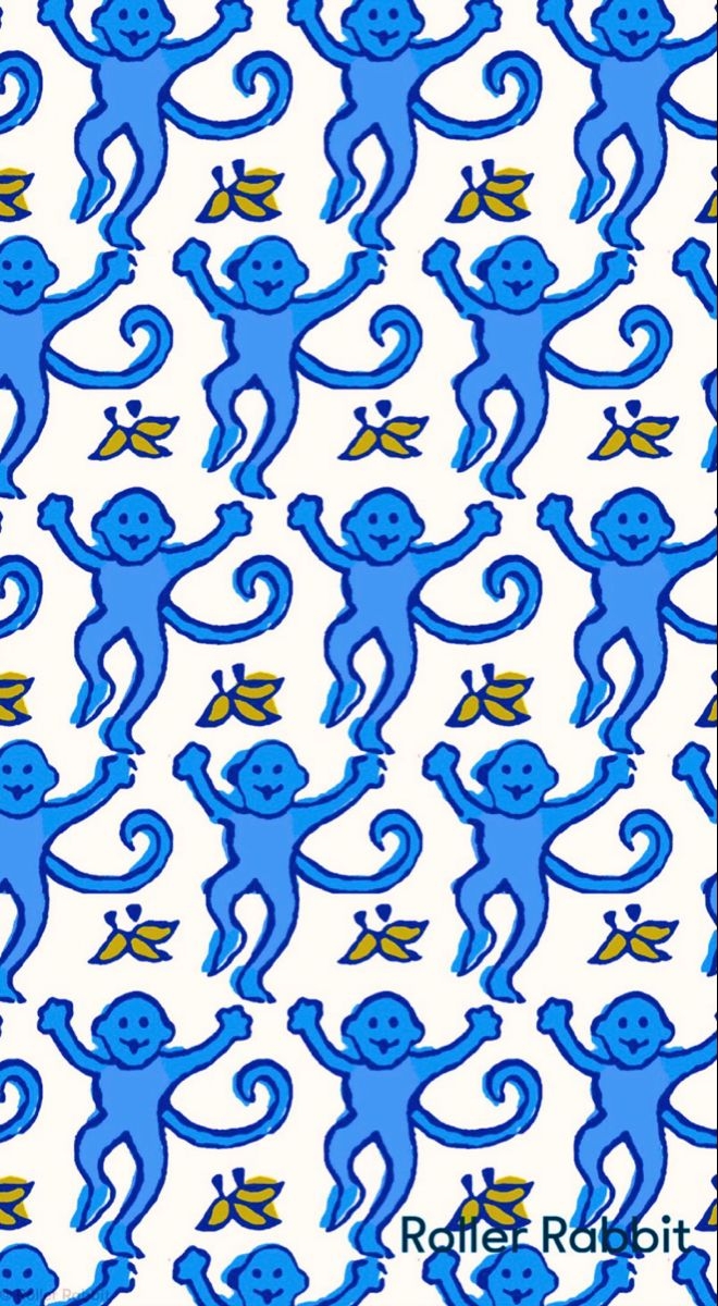 660x1200 Roller rabbit monkeys!. Rabbit wallpaper, Preppy wallpaper, Preppy wall collage, Phone