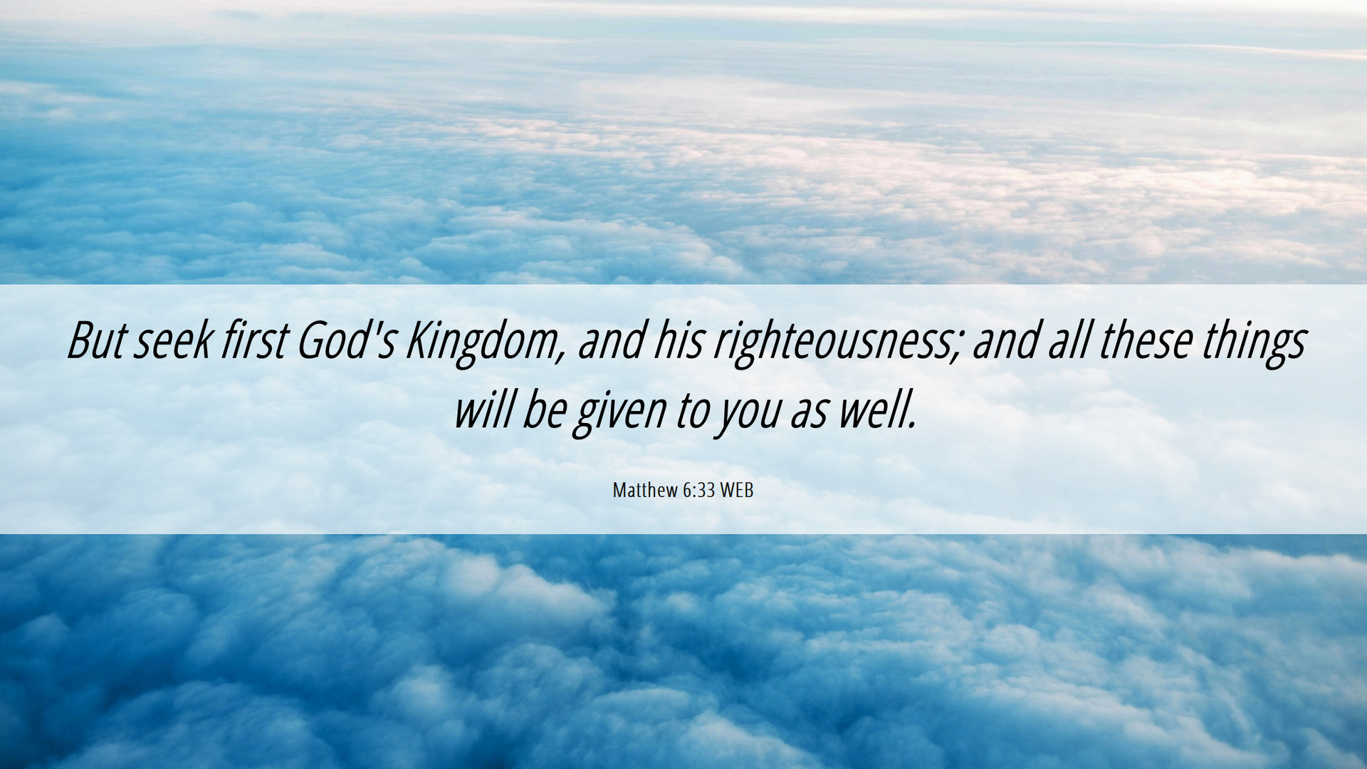 1920x1080 Matthew 6:33 WEB Desktop Wallpaper seek first God's Kingdom, Desktop