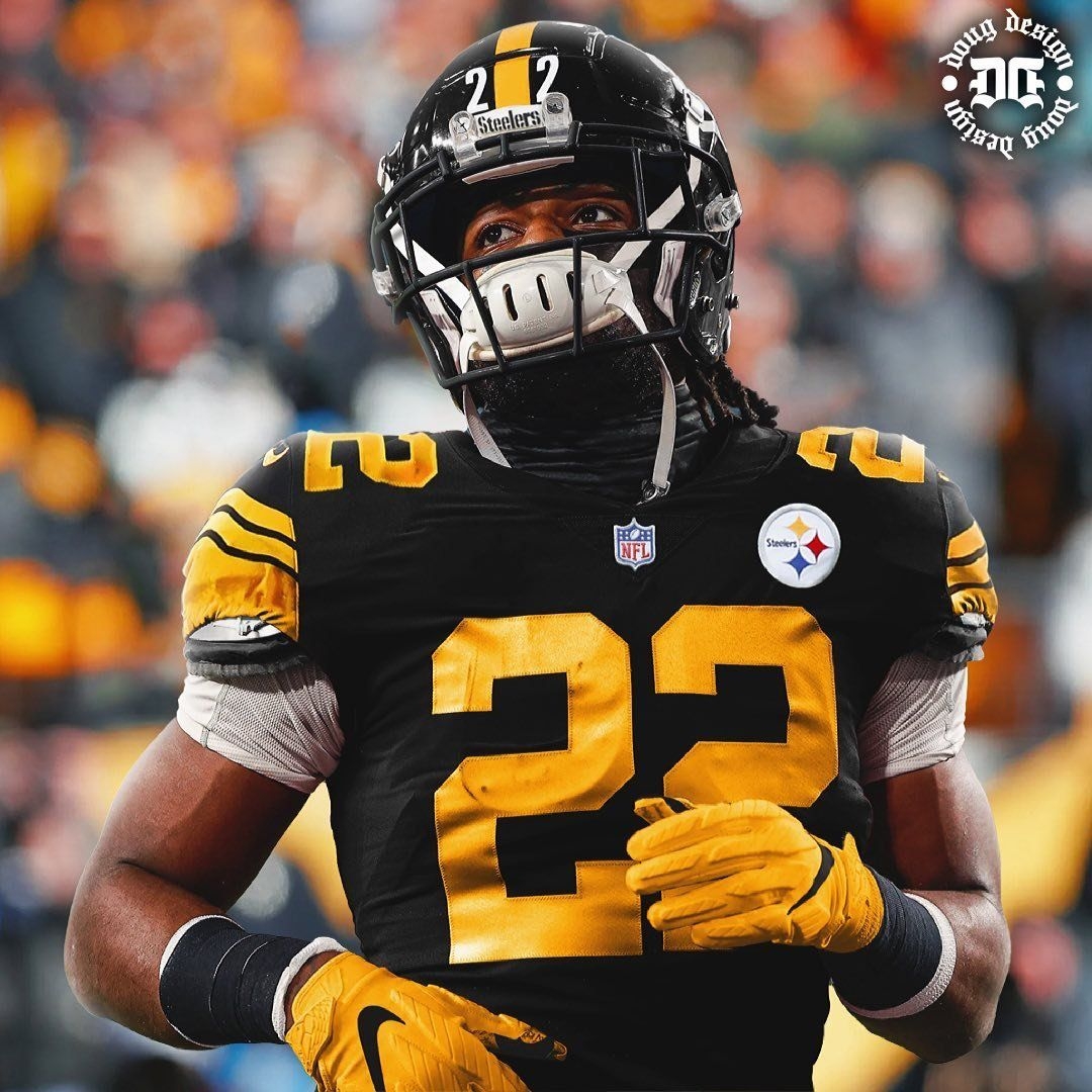 1080x1080 Alabama RB Najee Harris in a Steelers uniform (by dougdesignfr onIG). Steelers uniforms, Nfl steelers, Steelers, Phone