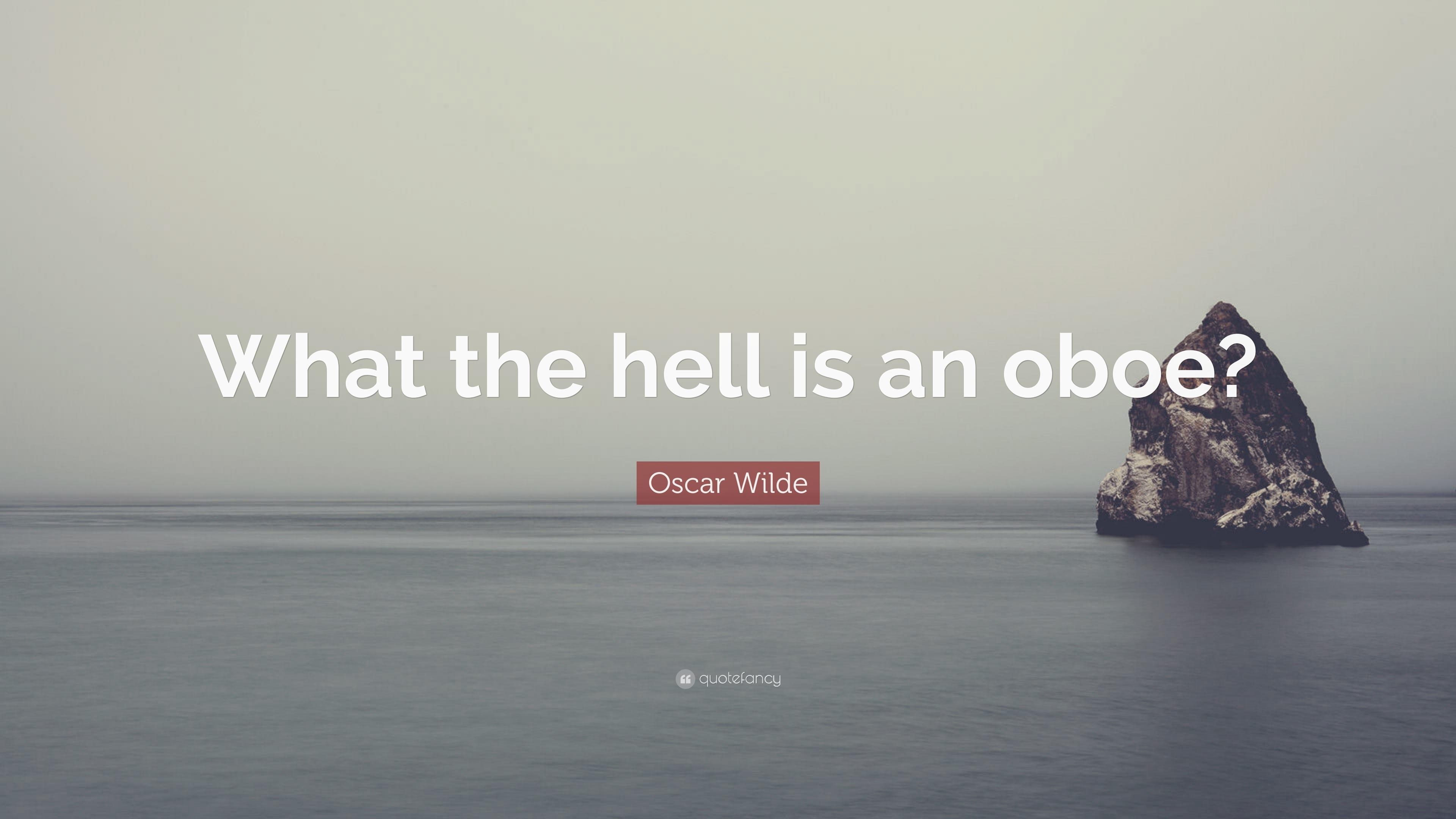 3840x2160 Oscar Wilde Quote: “What the hell is an oboe?” 10 wallpaper, Desktop