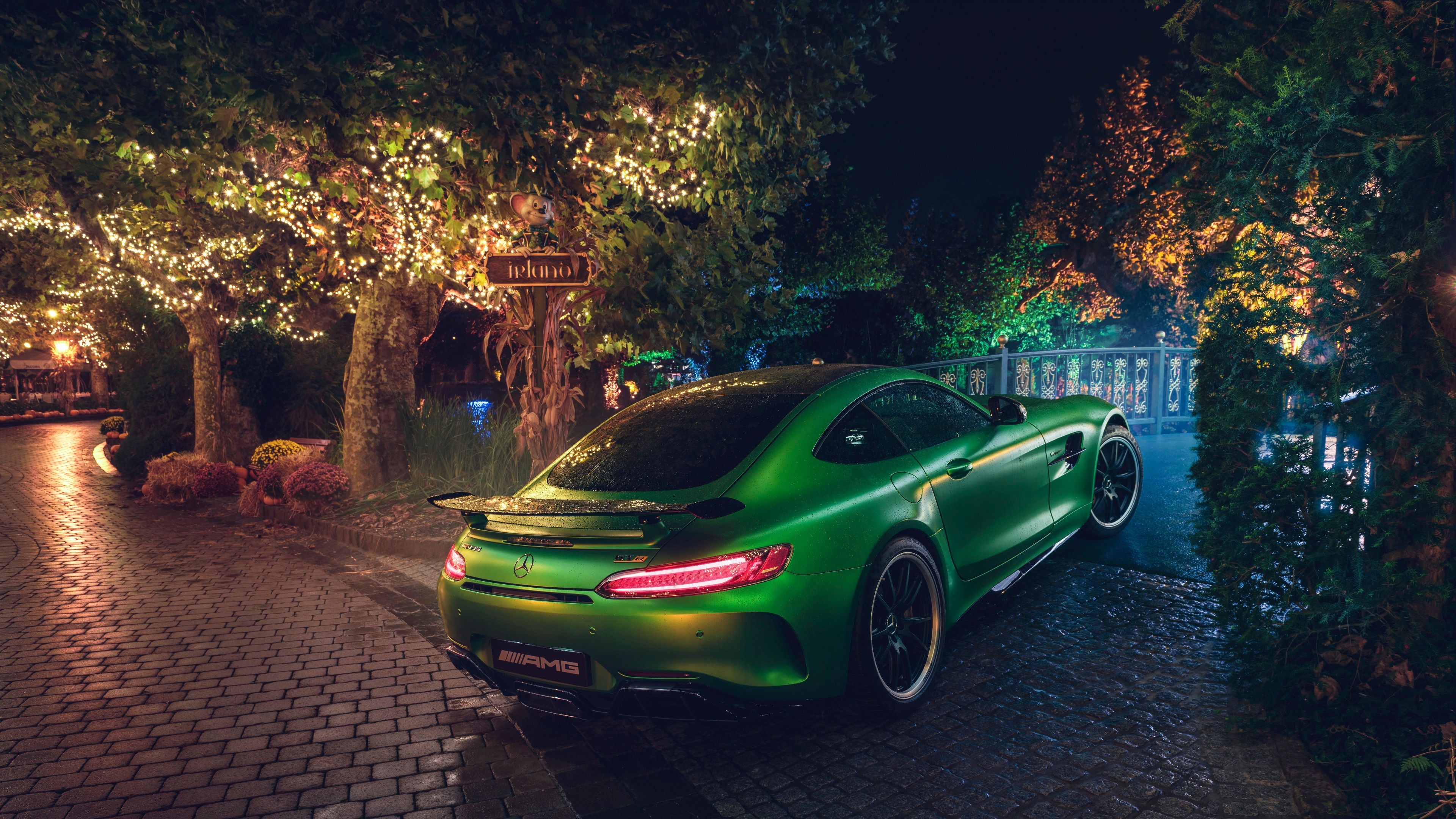 3840x2160 Green Mercedes AMG GT R Rear 4k mercedes wallpaper, Desktop