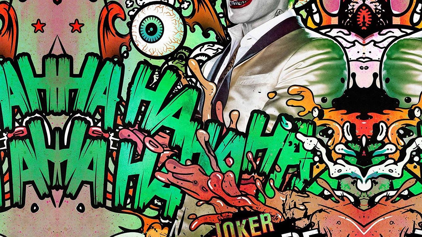 1370x770 Suicide Squad Film Poster Art Illustration Joker Wallpaper, Desktop