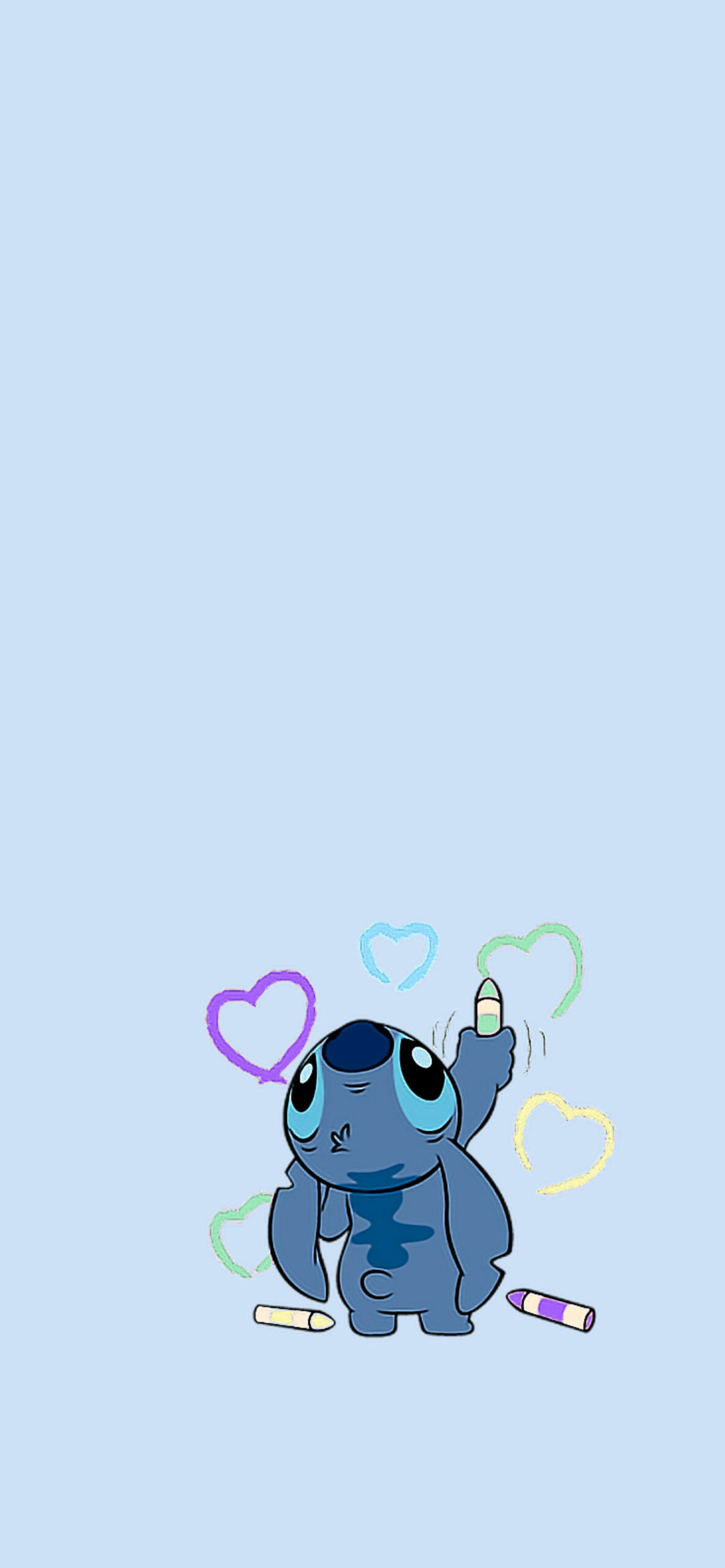 1190x2560 Stitch Drawing Blue Wallpaper Stitch Wallpaper for iPhone, Phone