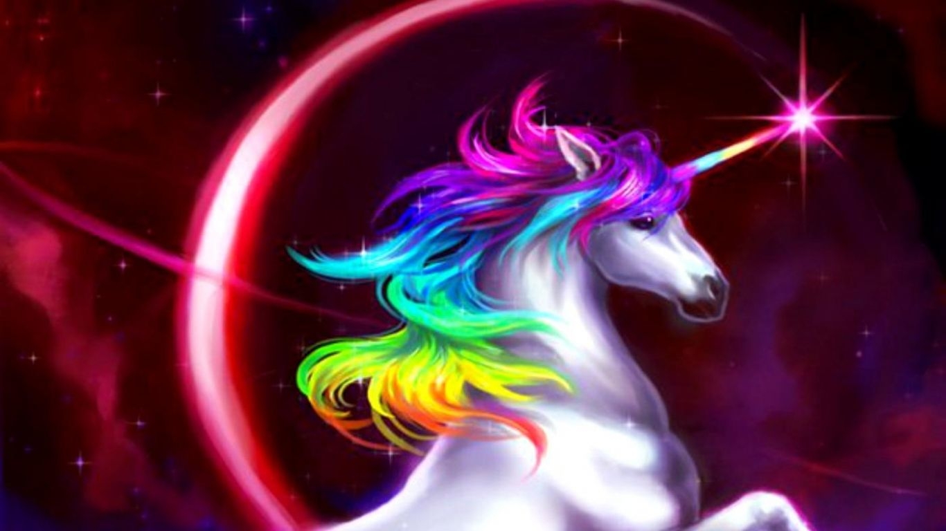 1370x770 Free download Rainbow unicorn 94093 High Quality and Resolution, Desktop