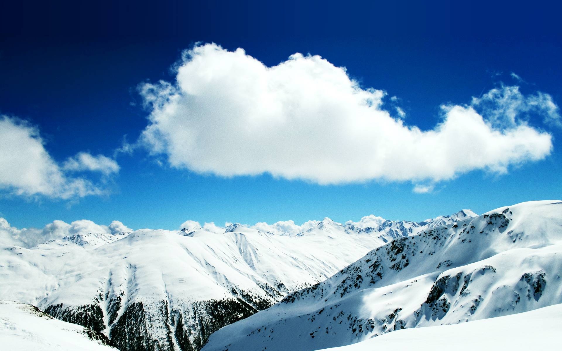 1920x1200 Winter Snow Mountains Wallpaper, Desktop