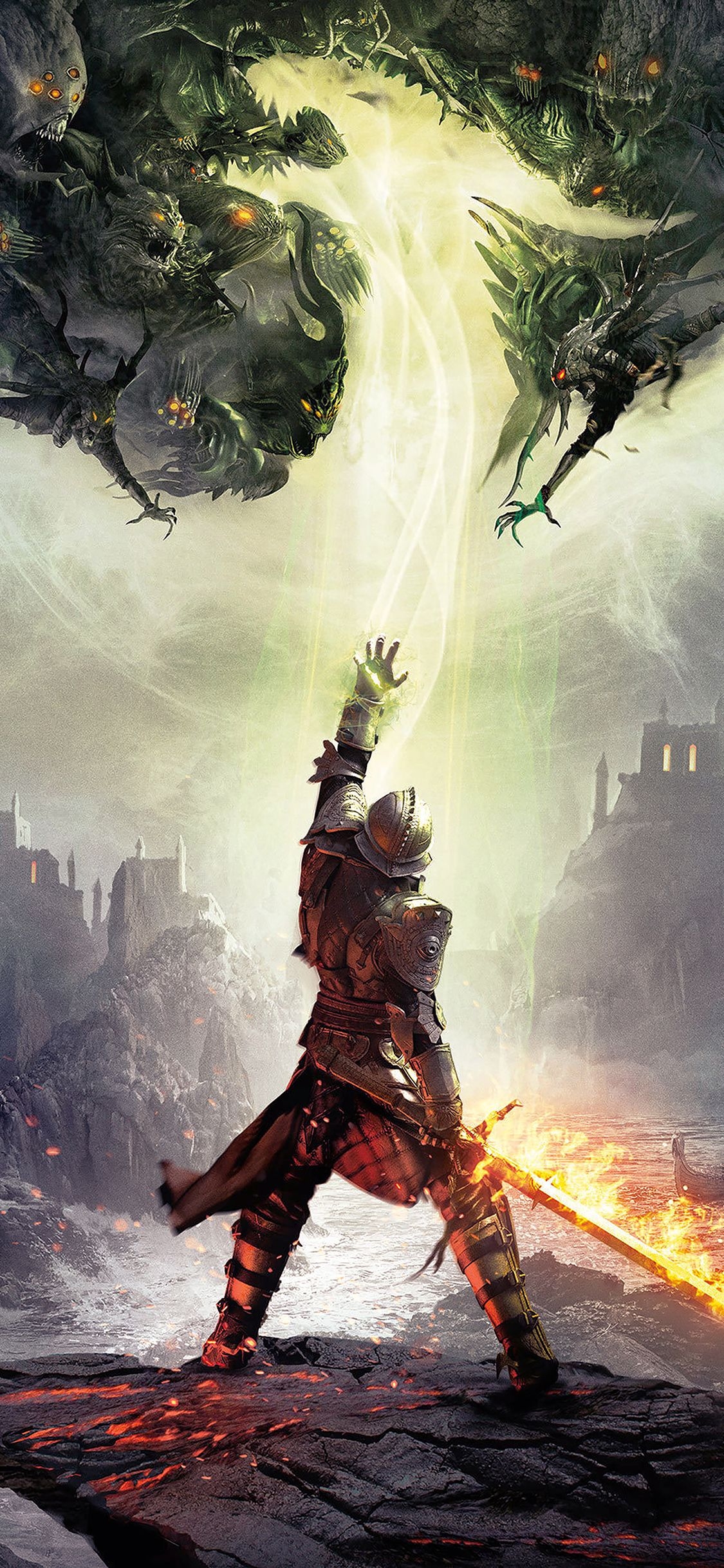 1130x2440 dragon age inquisition game illust art, Phone