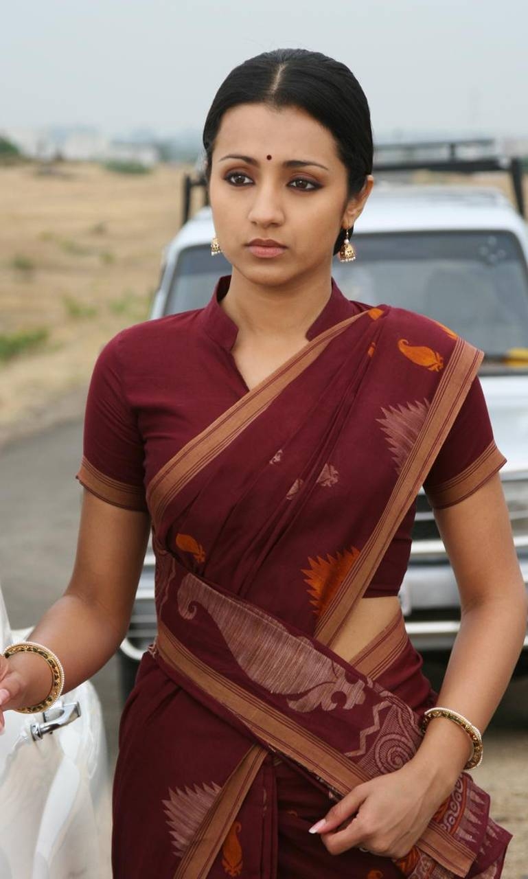 770x1280 Trisha Saree wallpaper, Phone