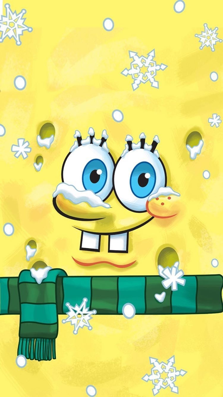 750x1340 Snowy day. Spongebob wallpaper, Spongebob christmas, Spongebob time cards, Phone