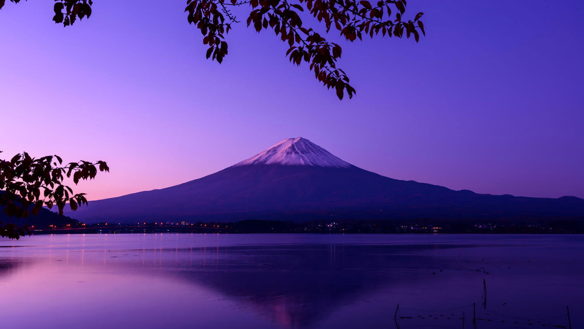 2050x1160 Wallpaper Mount Fuji, Japan, Landscape, Calm Waters • Wallpaper For You, Desktop