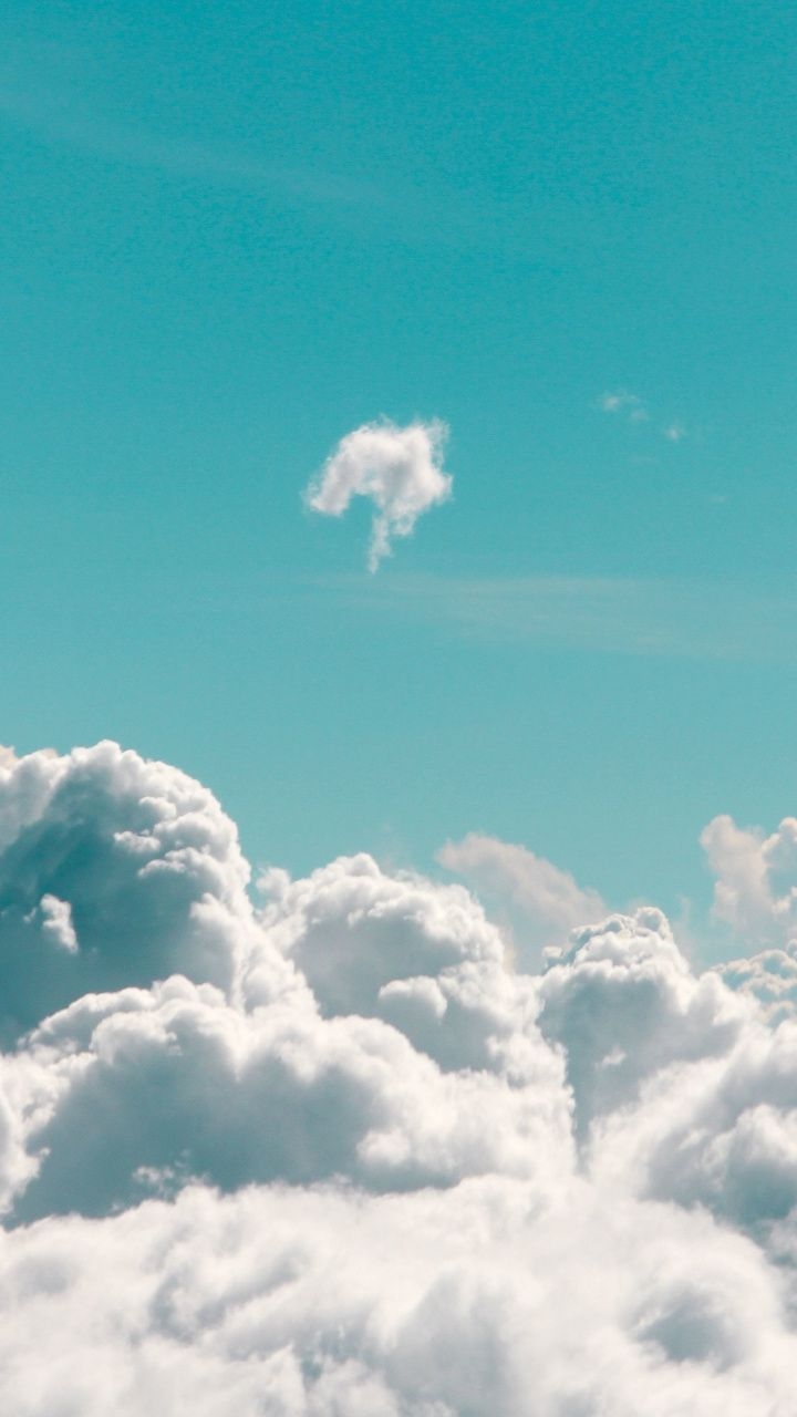 720x1280 Aesthetic Blue Clouds Background HD Wallpaper, Phone