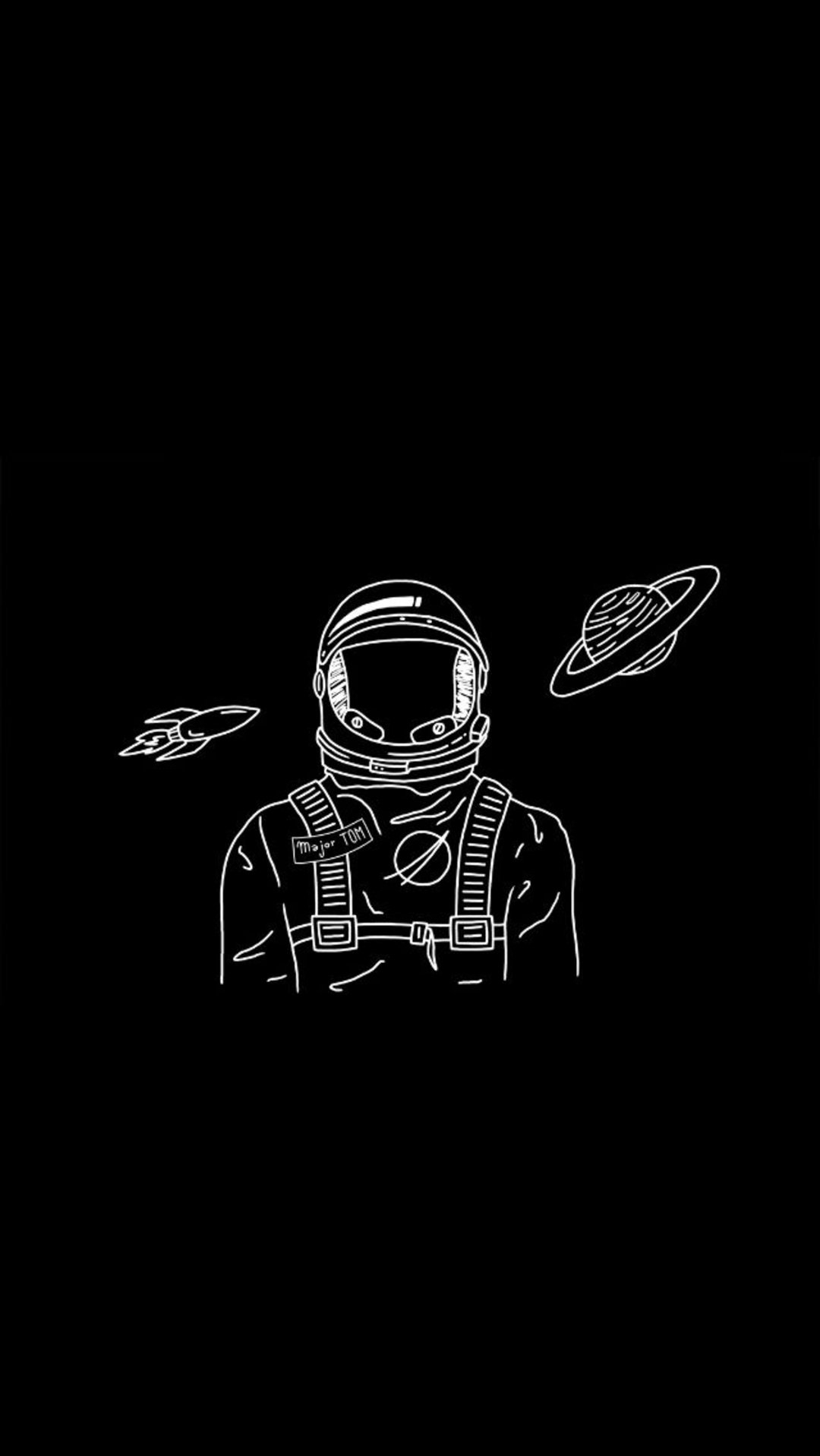 1080x1920 Astronaut Black Dark AMOLED Wallpaper Download For iPhone 12, Phone