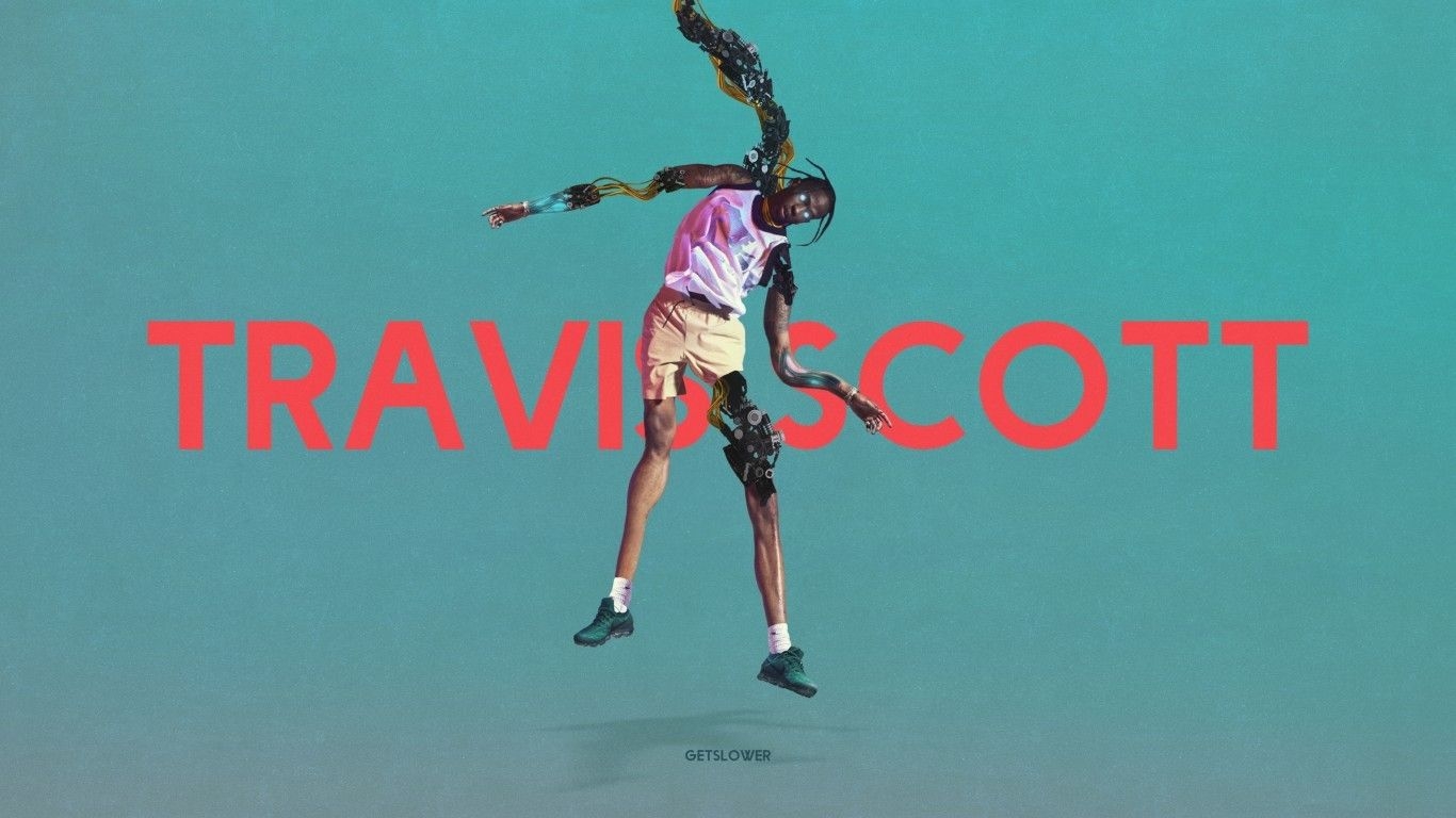 1370x770 Download  Travis Scott, Rapper, Artwork Wallpaper for Laptop, Notebook, Desktop