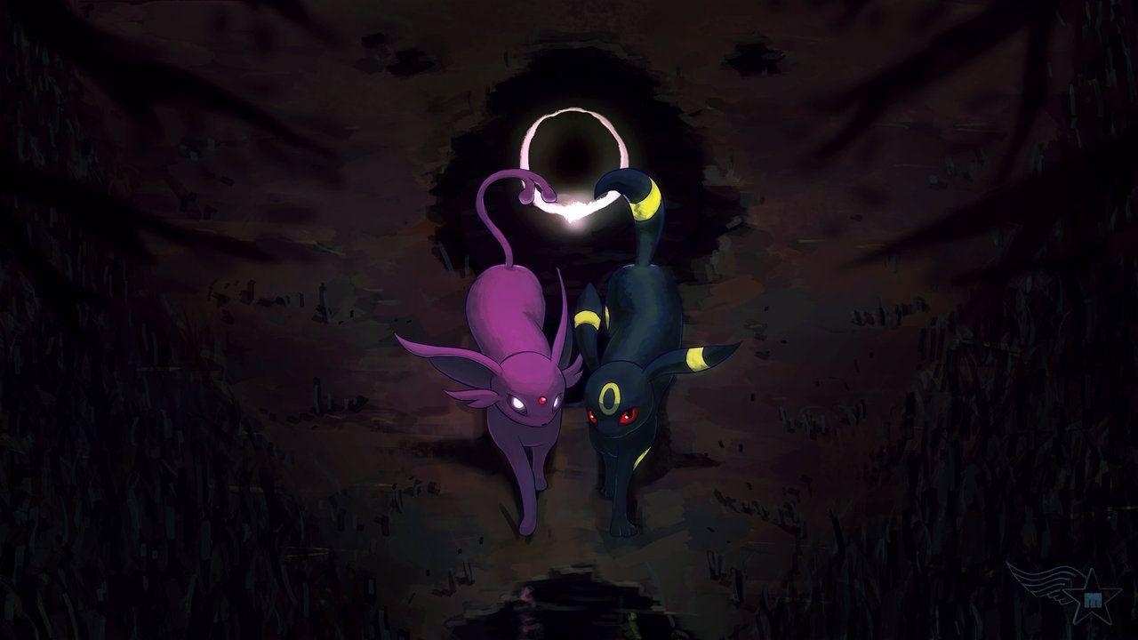 1280x720 Umbreon and Espeon, Desktop