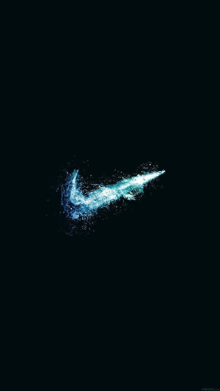 750x1340 iPhone 6 Wallpaper nike water logo dark minimal, Phone