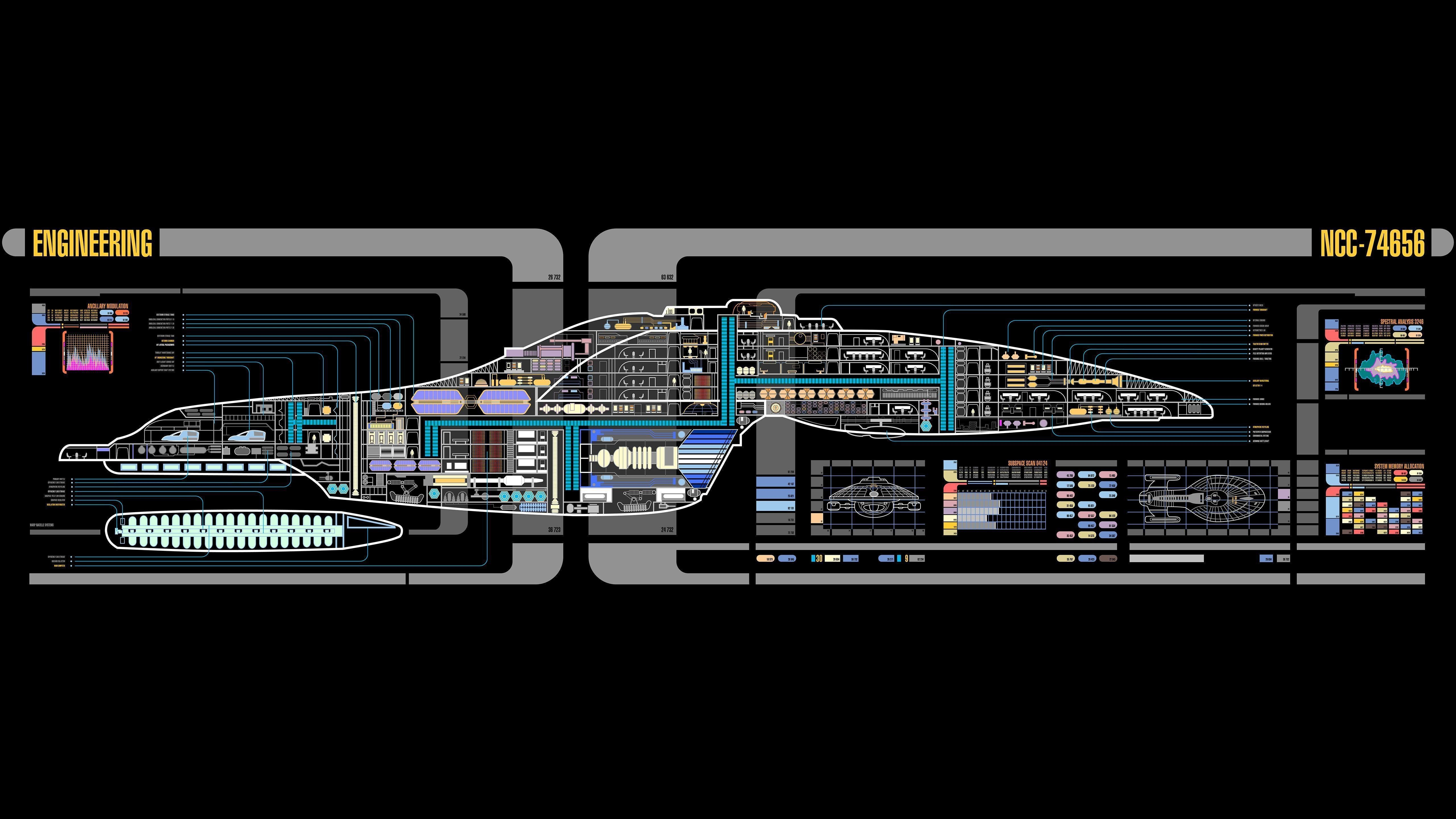 5120x2880 Star Trek, #USS Voyager, #LCARS. Wallpaper No. 221878, Desktop