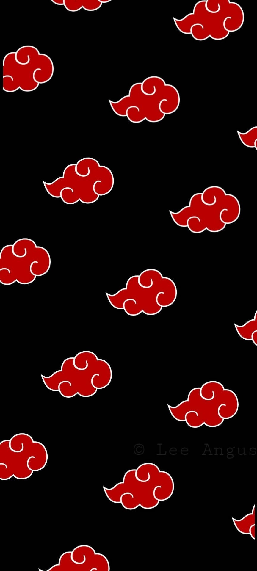 870x1920 Download Red Akatsuki Cloud iPhone Pattern Wallpaper, Phone