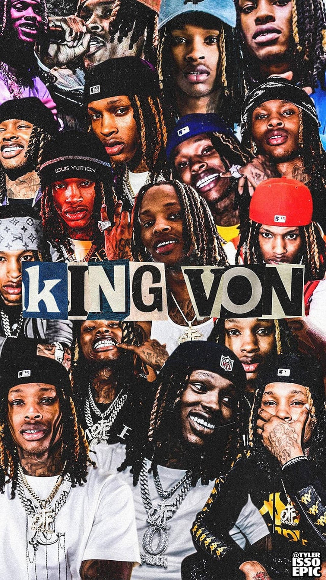 1090x1920 King Von Aesthetic Cutouts Wallpaper, Phone