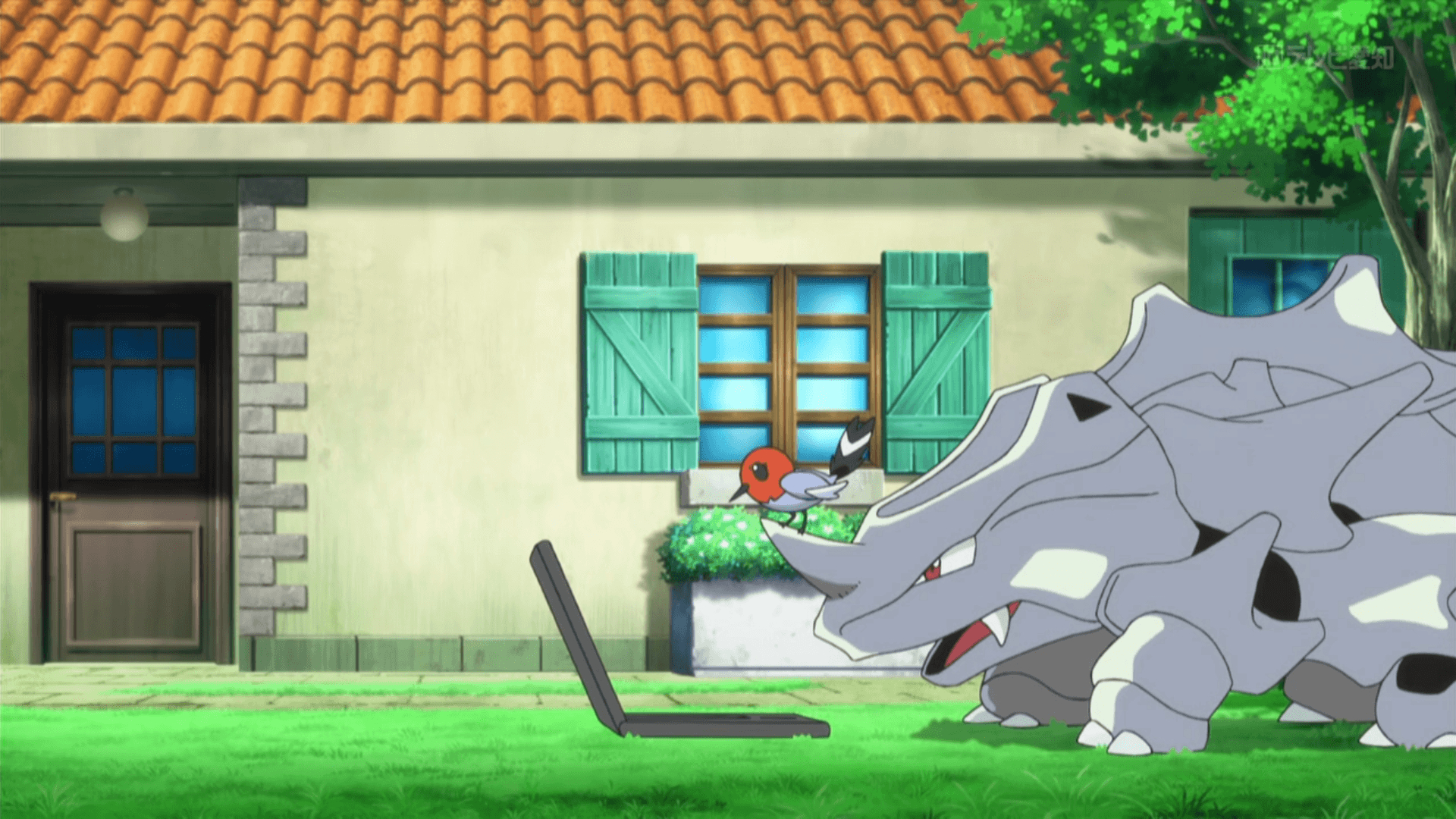 1920x1080 Grace's Fletchling and Rhyhorn in XY112.png. Pokémon, Desktop