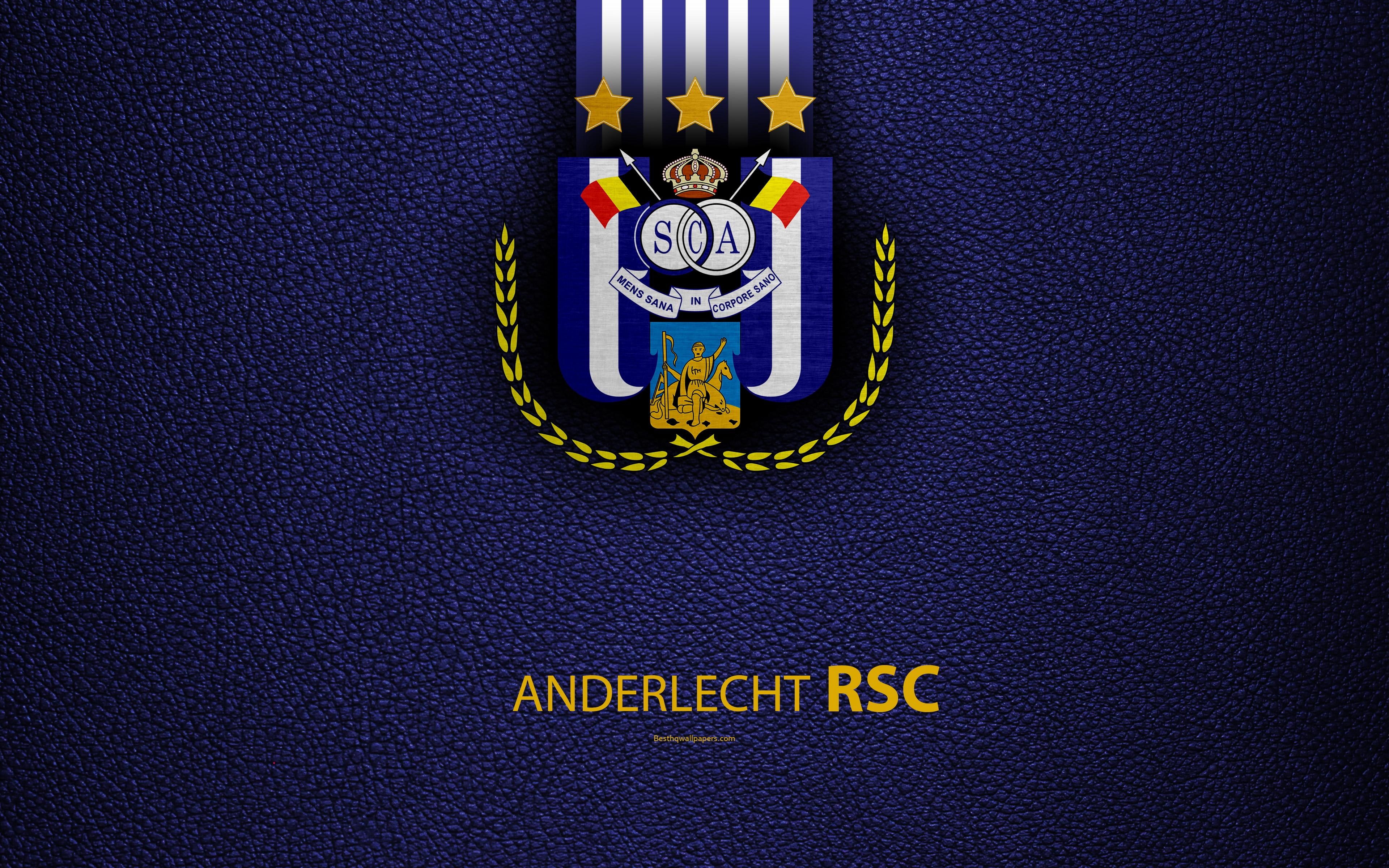 3840x2400 Download wallpaper Anderlecht FC, 4K, Belgian Football Club, logo, Desktop