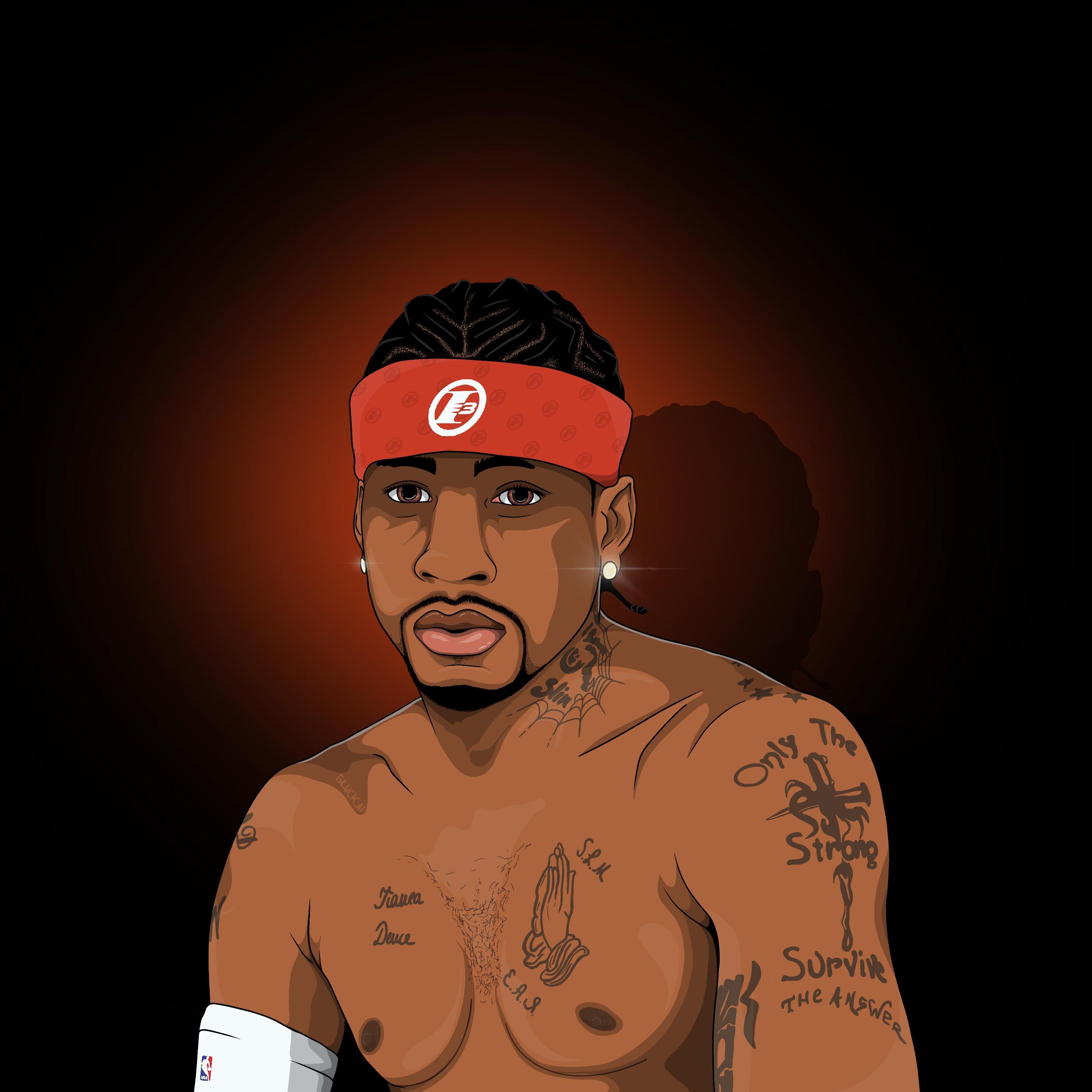 3000x3000 My latest drawing on iPad Procreate of Allen Iverson a.k.a, Phone