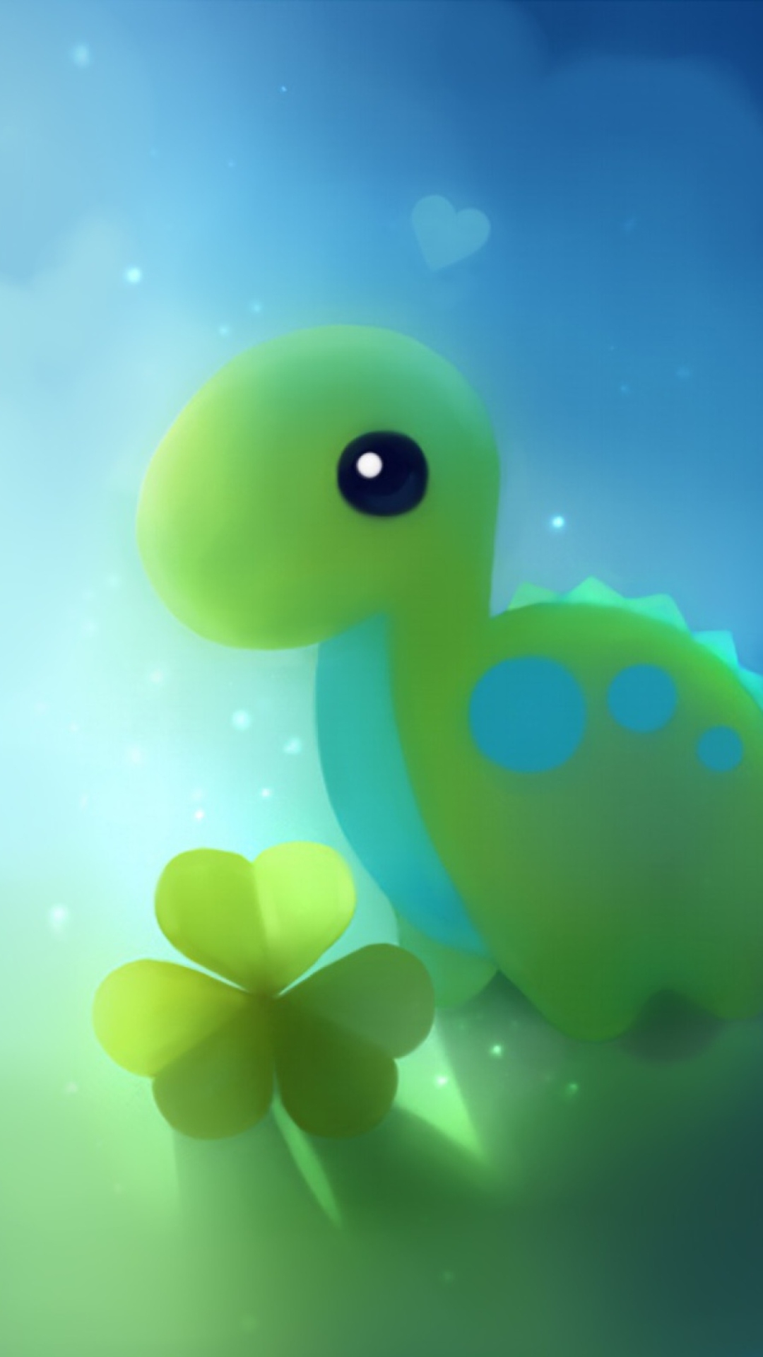 1080x1920 Cute Green Dino Wallpaper for iPhone 6 Plus, Phone