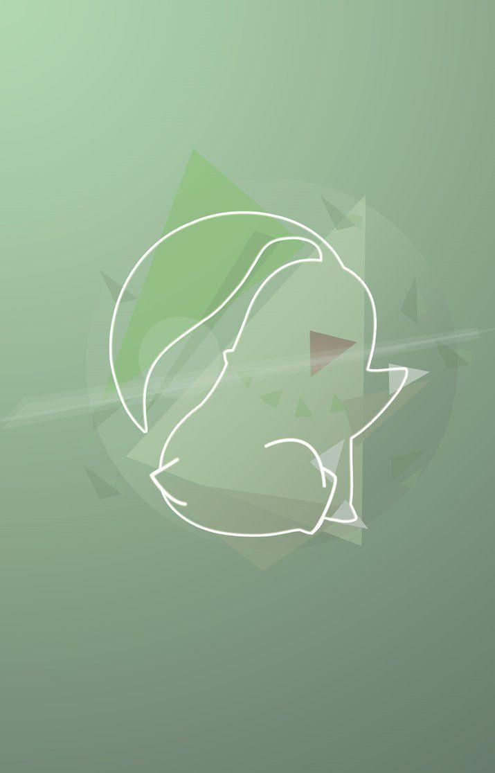 720x1120 CHIKORITA POKEMON WALLPAPER LOW POLY, Phone