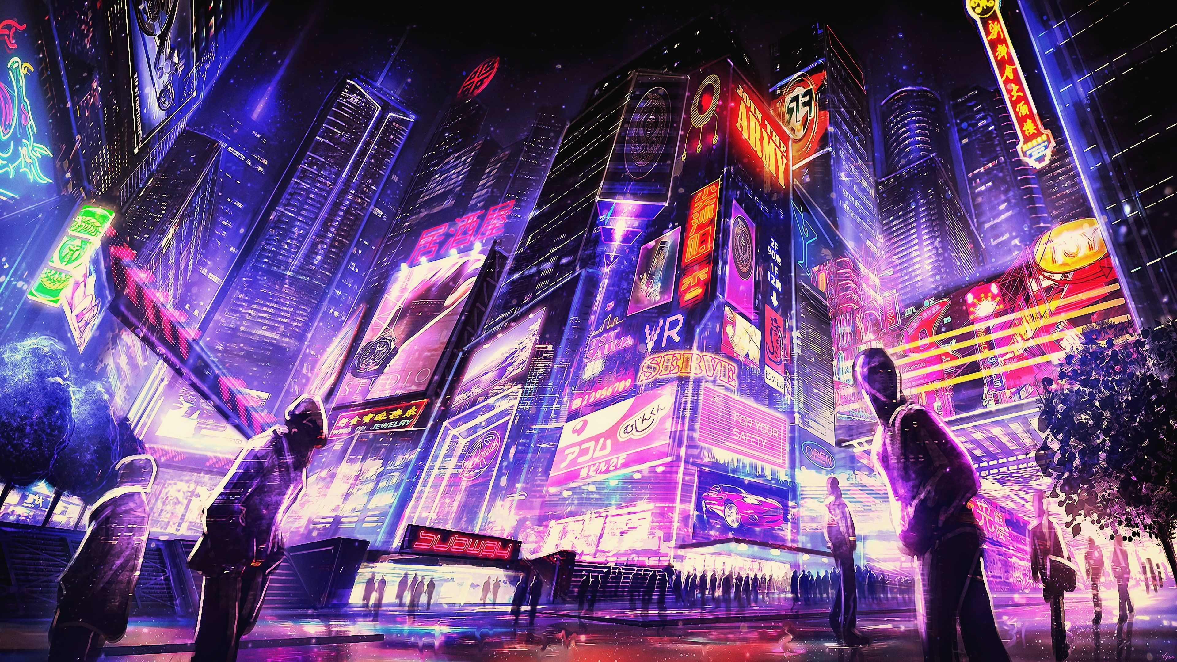 3840x2160 Cyberpunk Neon City Wallpaper, HD Cyberpunk Neon City Background on WallpaperBat, Desktop