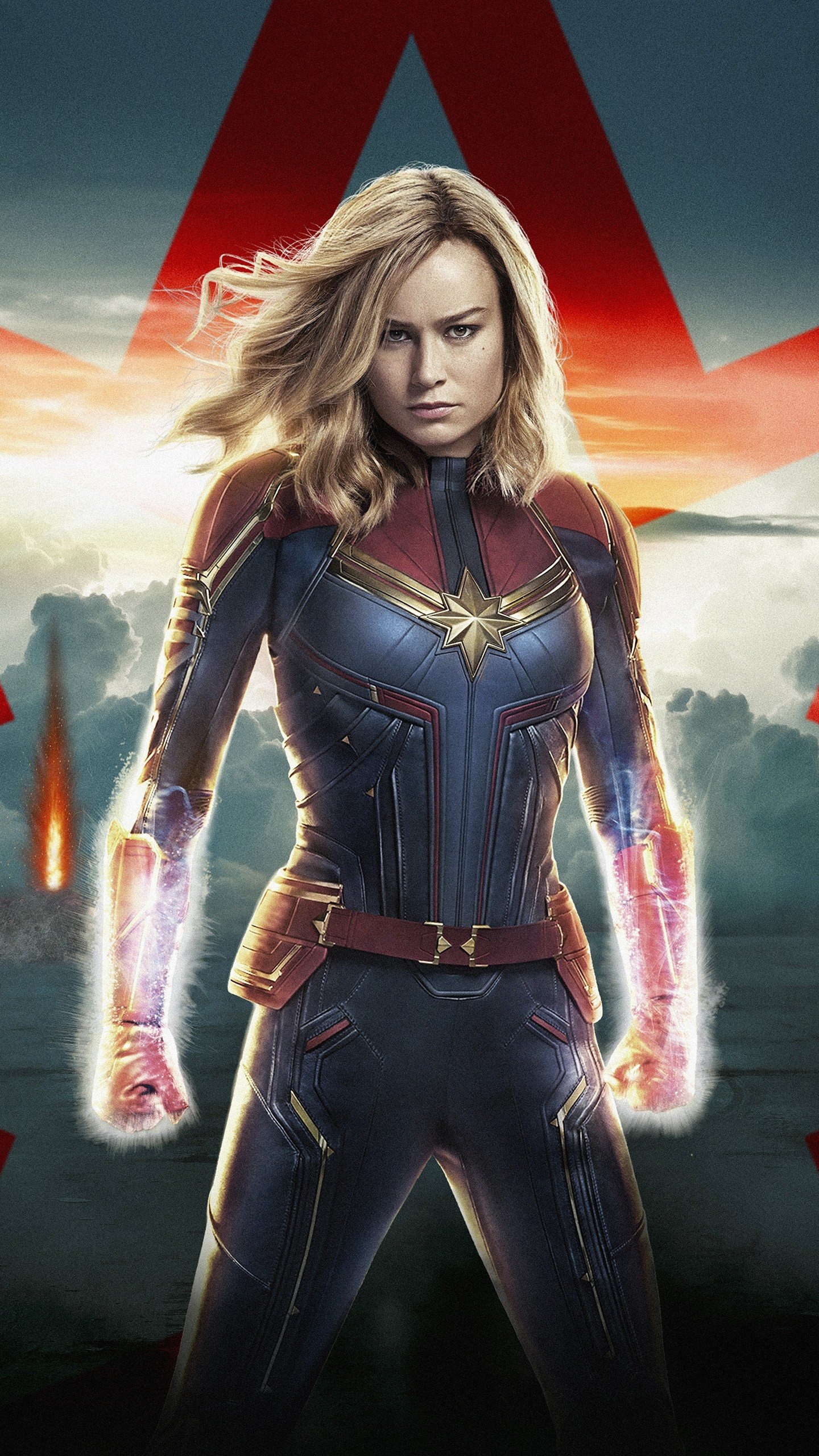 1440x2560 Captain Marvel 4K 8K 2019 Wallpaper, Phone