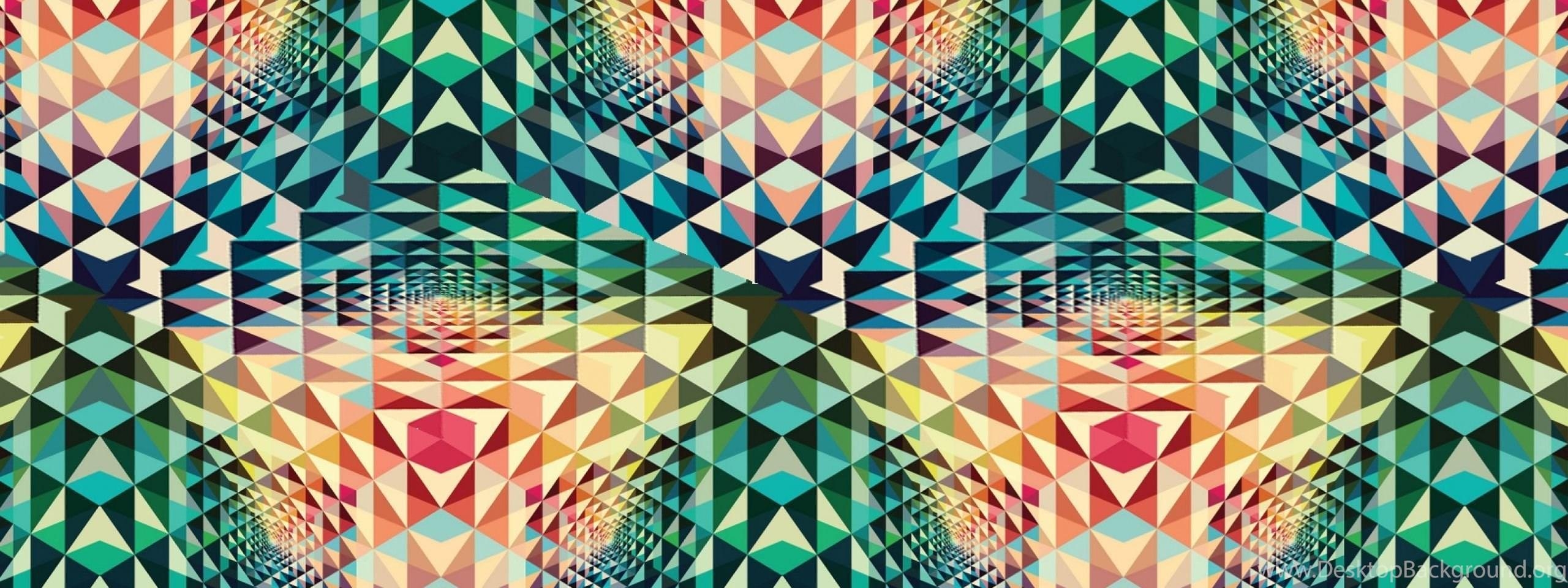 2560x960 Download Wallpaper 2560x1600 Kaleidoscope, Patterns, Colorful, Dual Screen