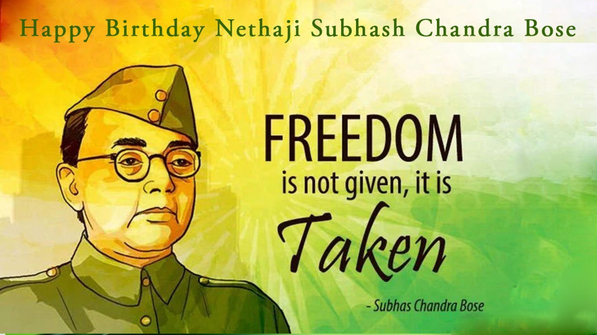 1920x1080 Few Important Lines On Subhash Chandra Bose Happy Birthday Netaji, Desktop