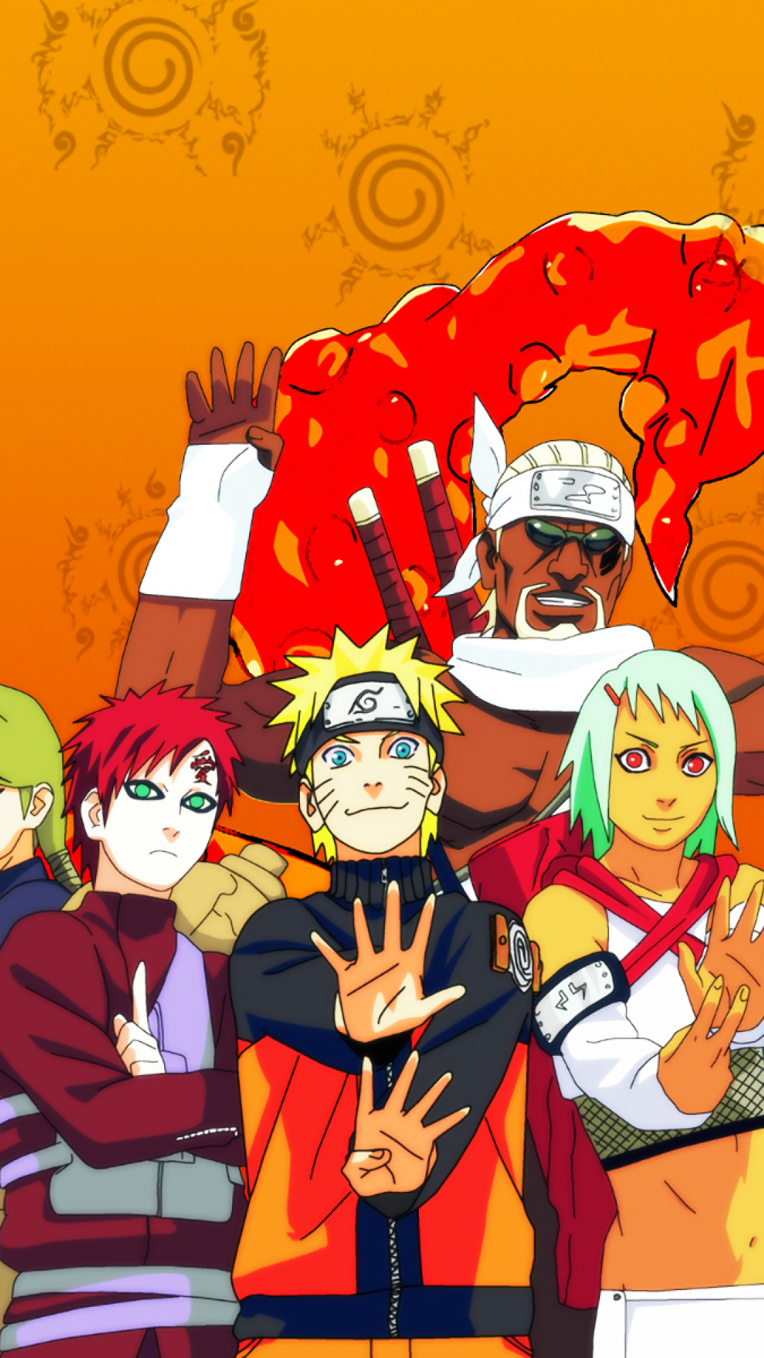 1080x1920 Naruto, Killer Bee, Gaara, Utakata, Yagura, Han, Phone