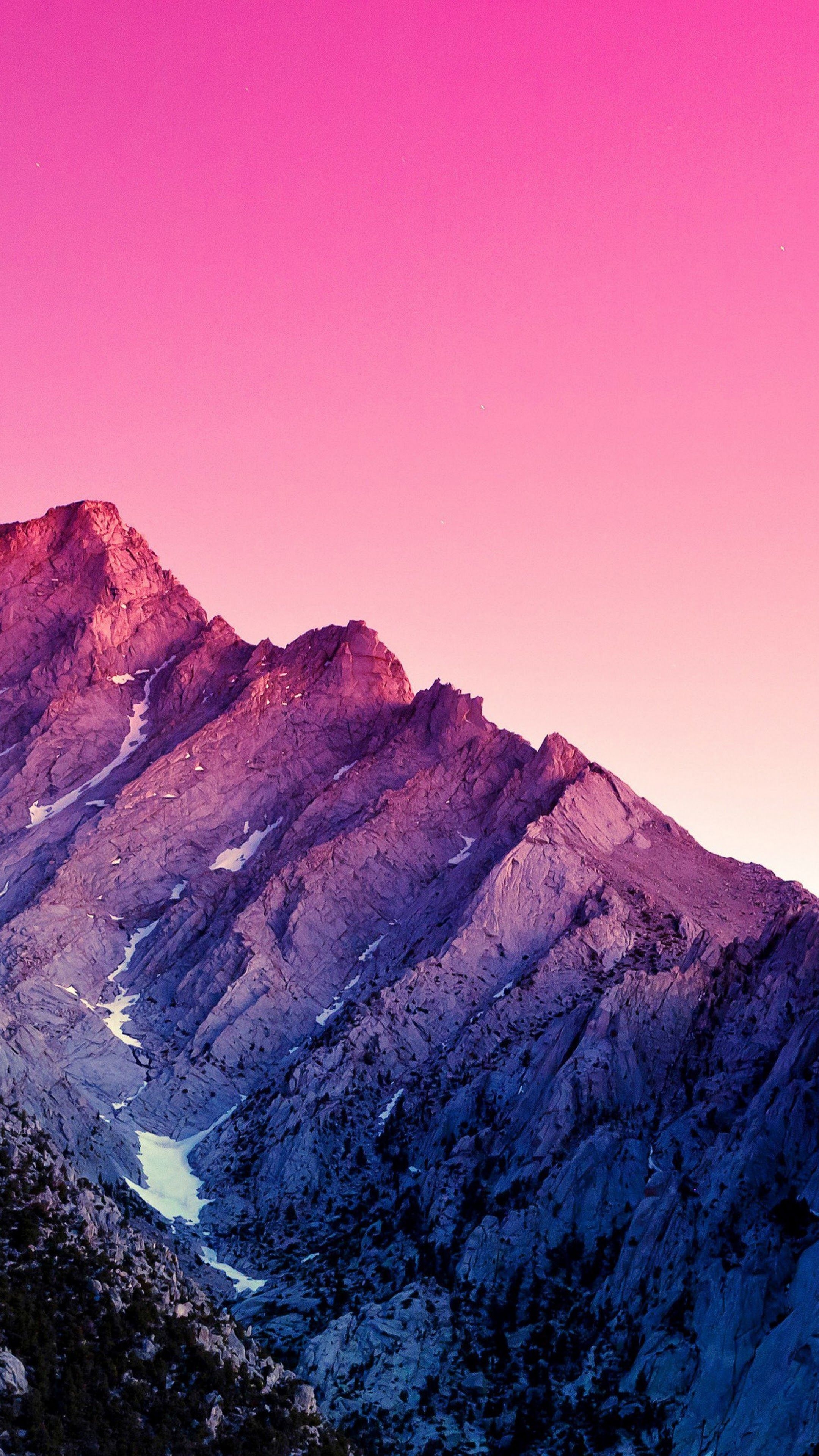 2160x3840 Mountain Purple Sky 4K Wallpaper, Phone