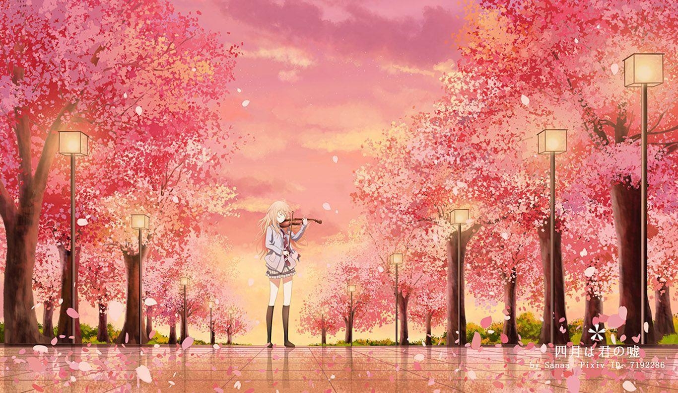 1370x800 Anime Your Lie In April Kaori Miyazono Wallpaper, Desktop